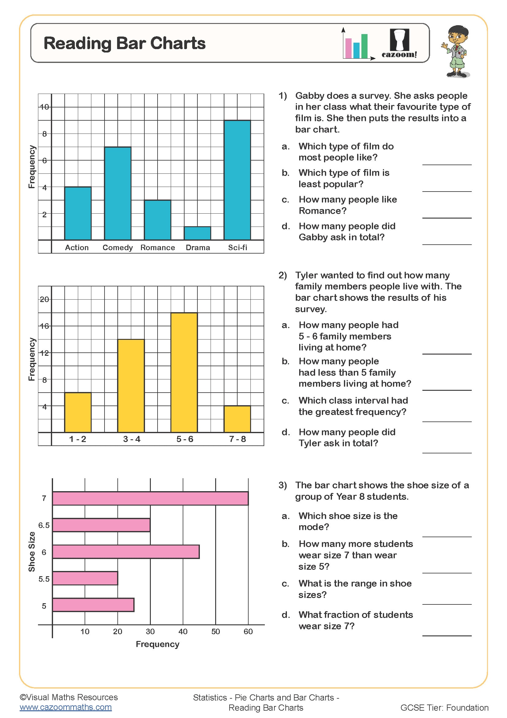 Preview of Reading Bar Charts