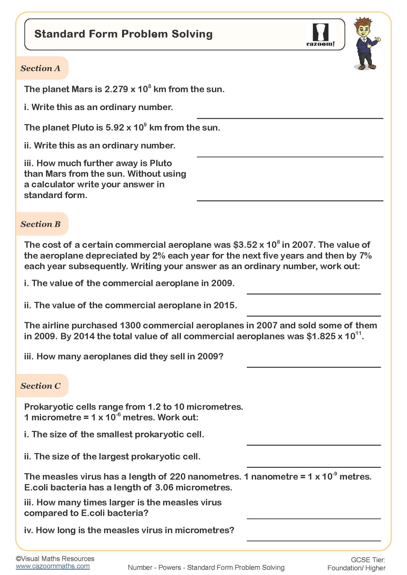 Preview of Standard Form Problem Solving