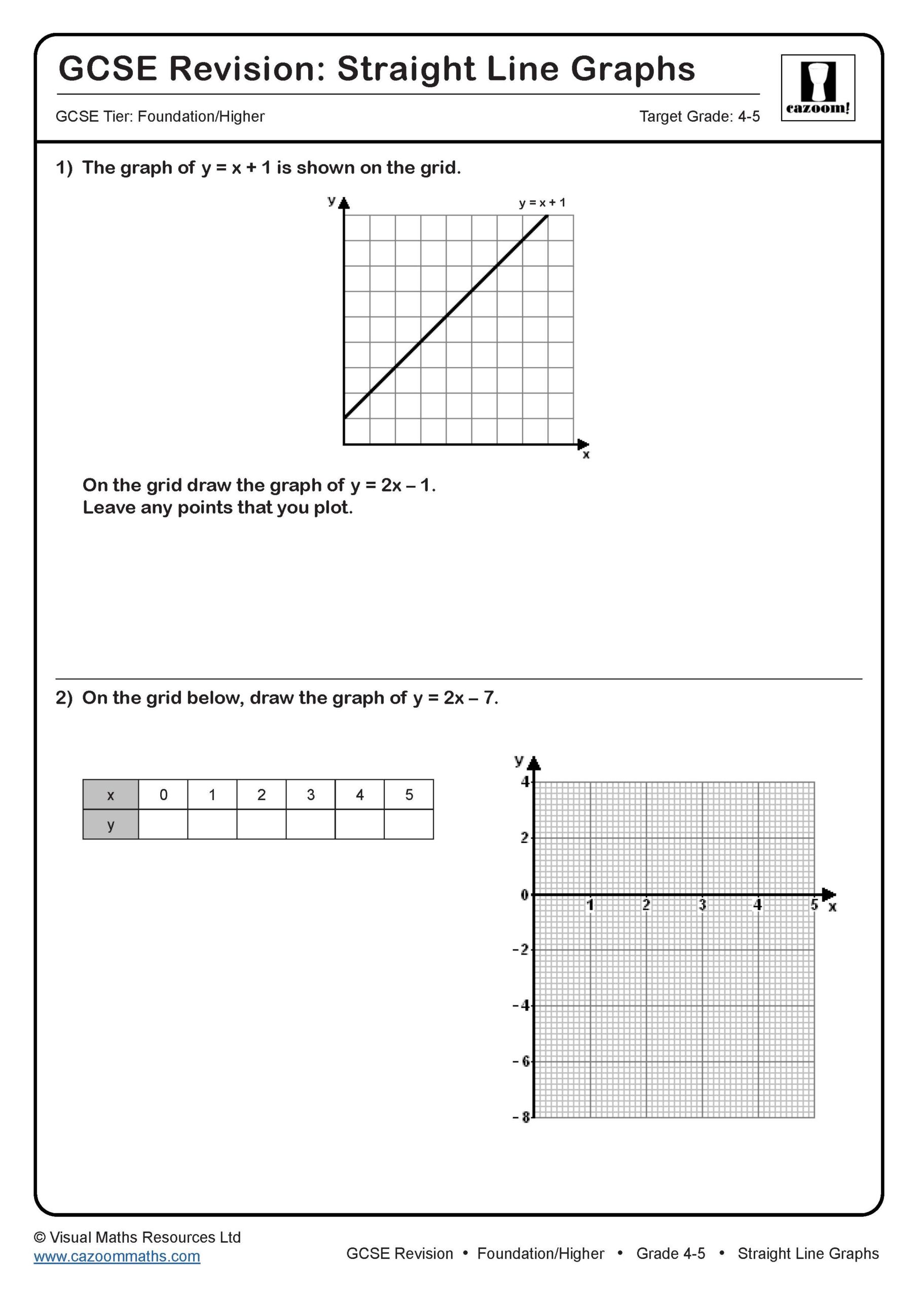 Preview of Straight Line Graphs