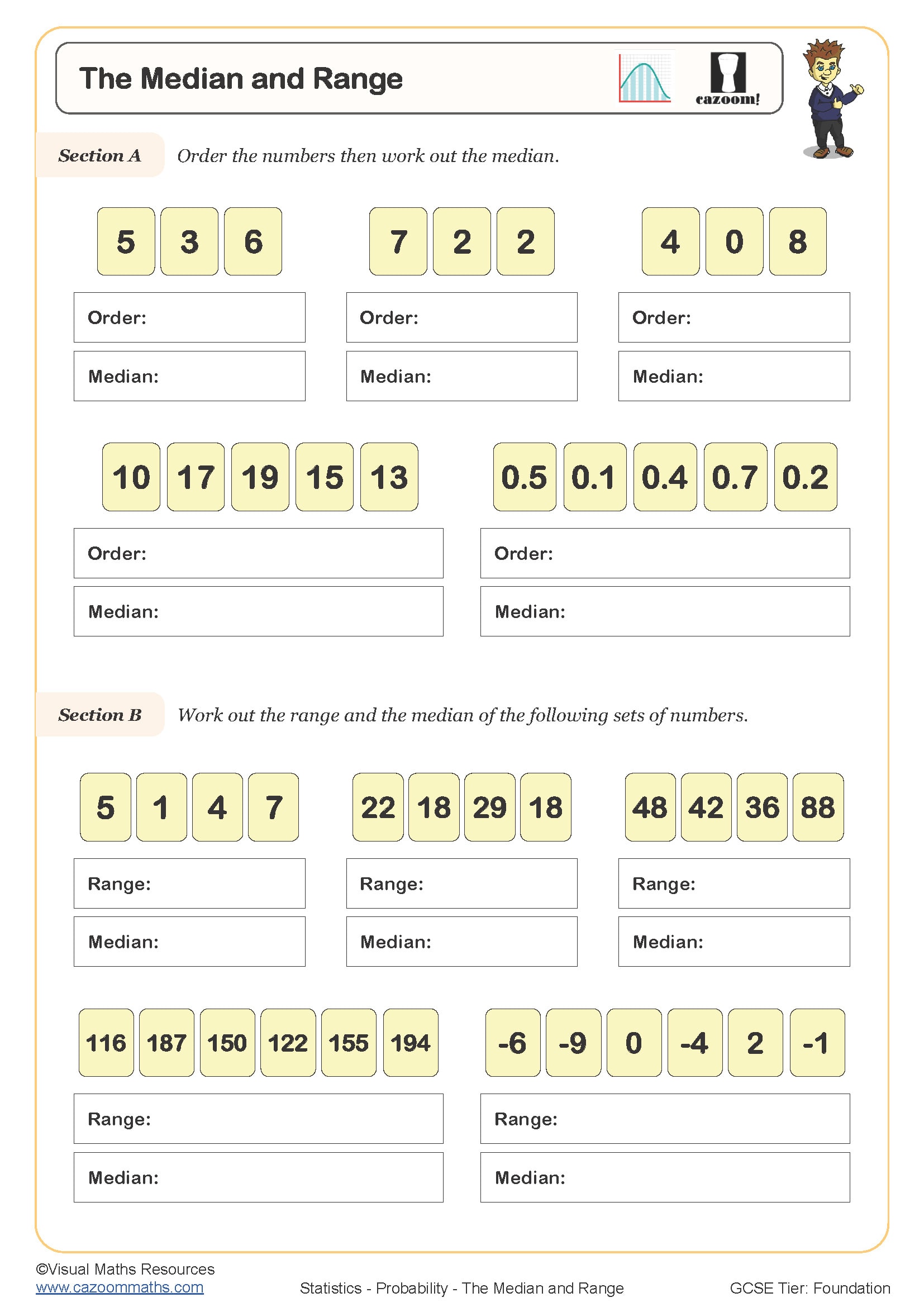 Preview of The Median and Range