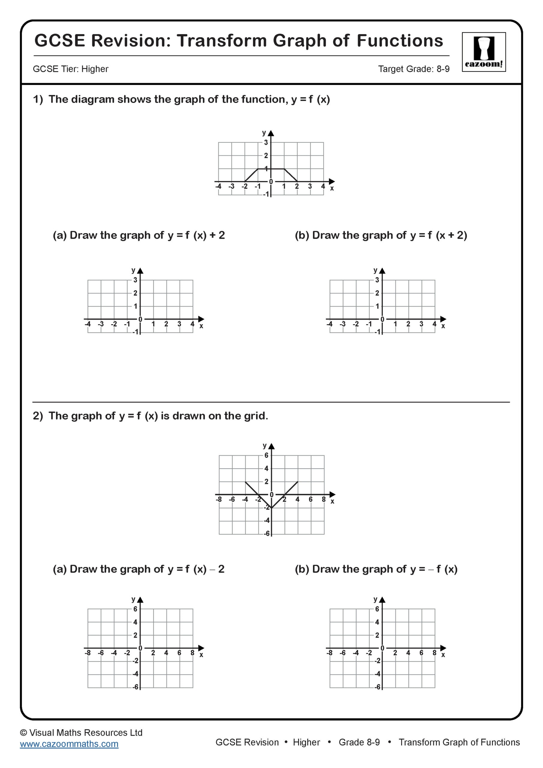 Preview of Transform Graphs of Functions