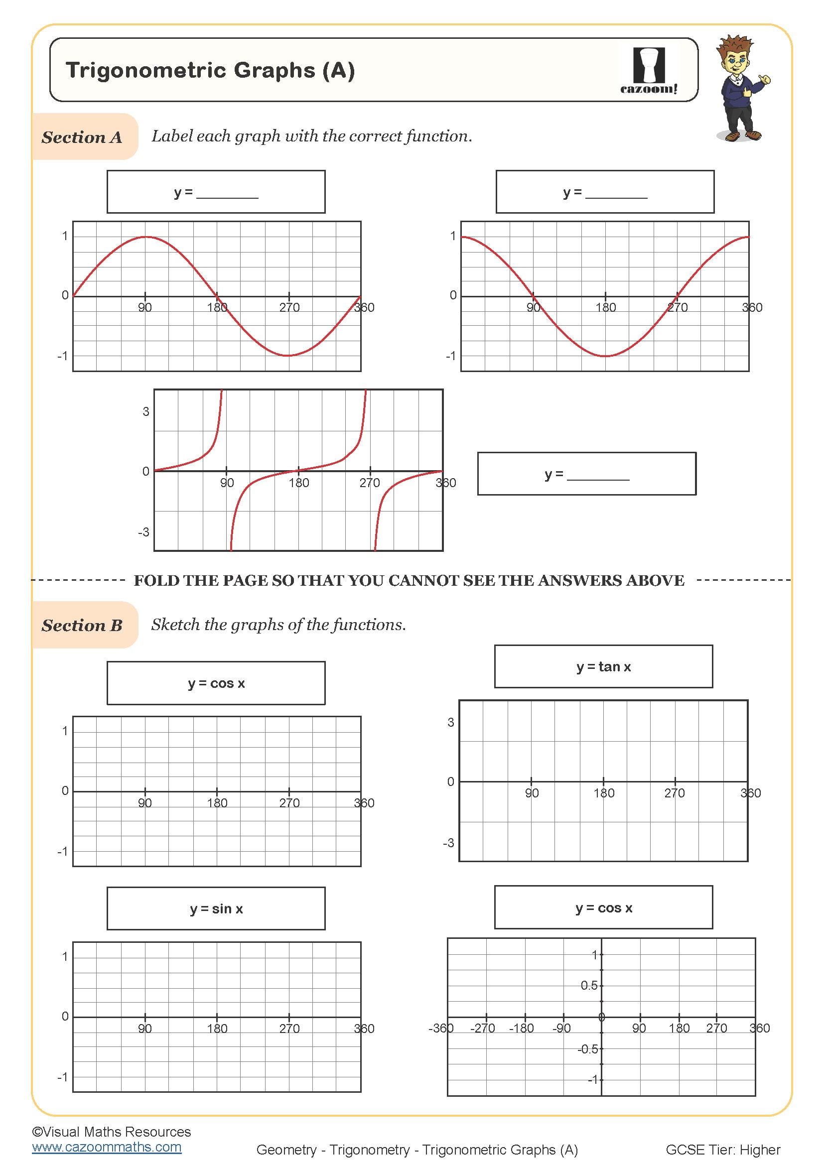 Preview of Trigonometric Graphs (A)