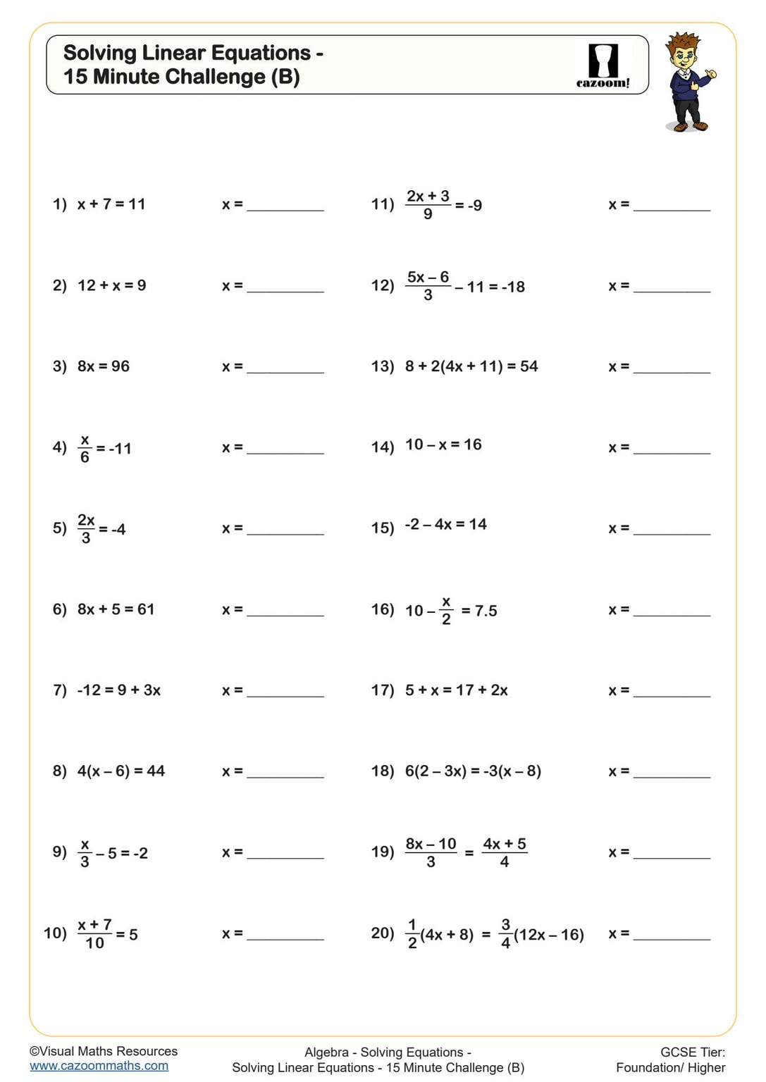 Solving Simultaneous Equations Graphically (A) Worksheet | Fun and ...
