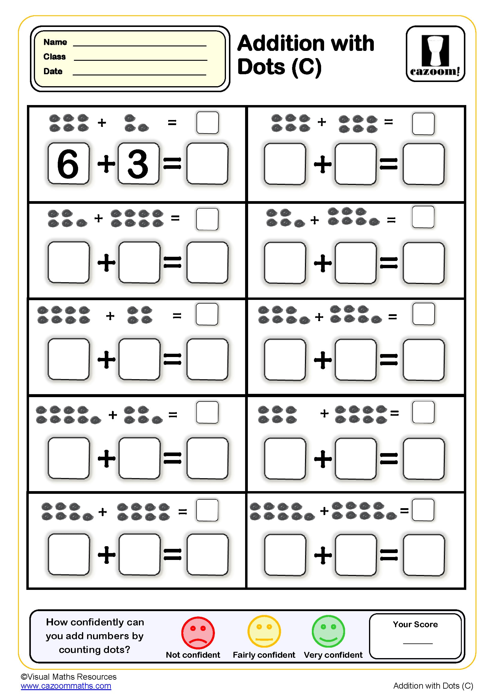 Preview of Addition with Dots (C)