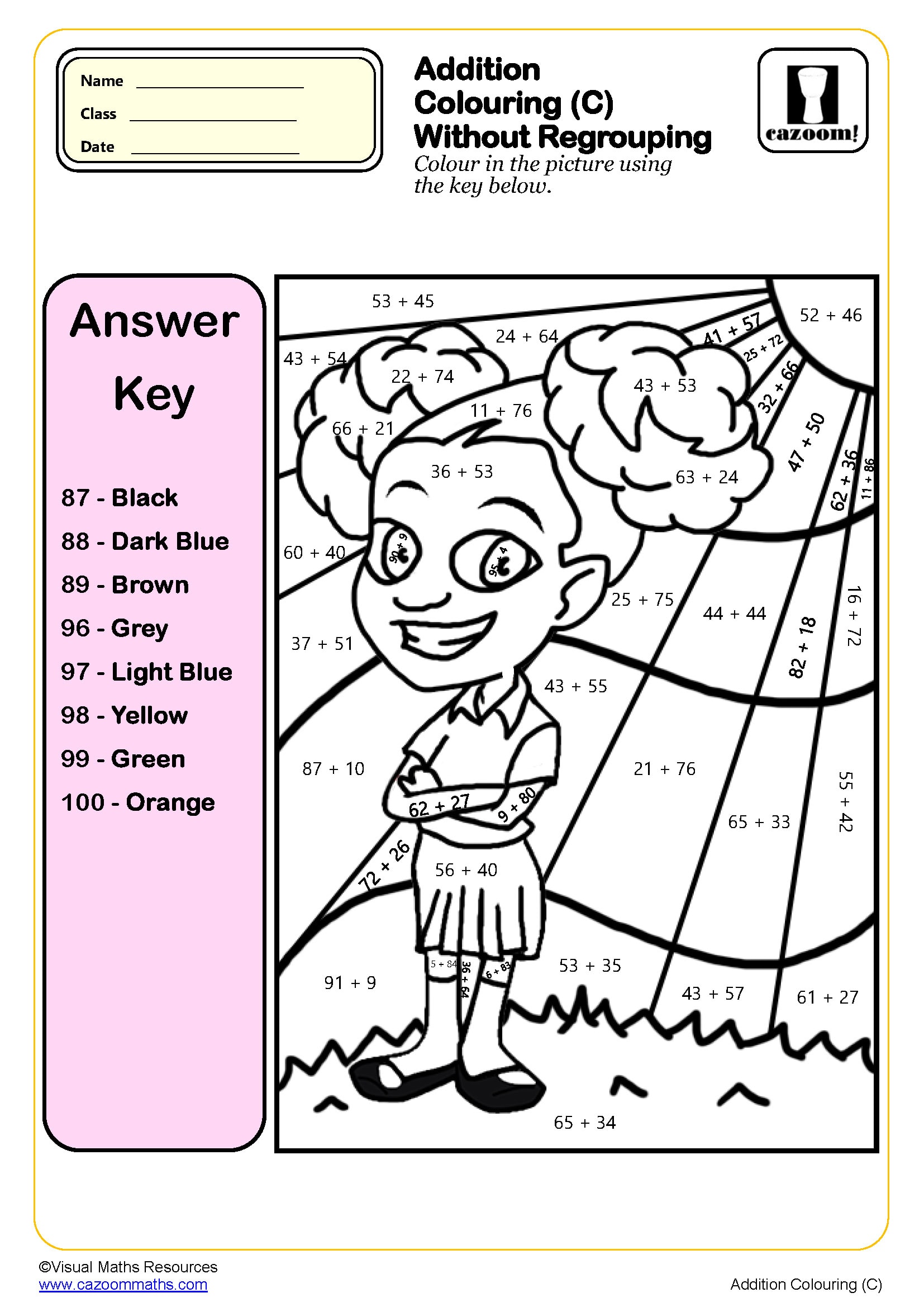 Preview of Addition Colouring (C)