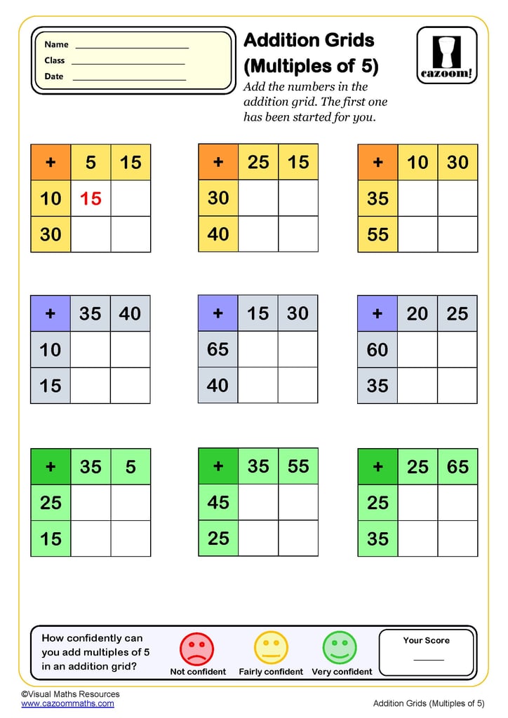Addition Wheels adding three numbers Worksheet (A) | PDF printable ...