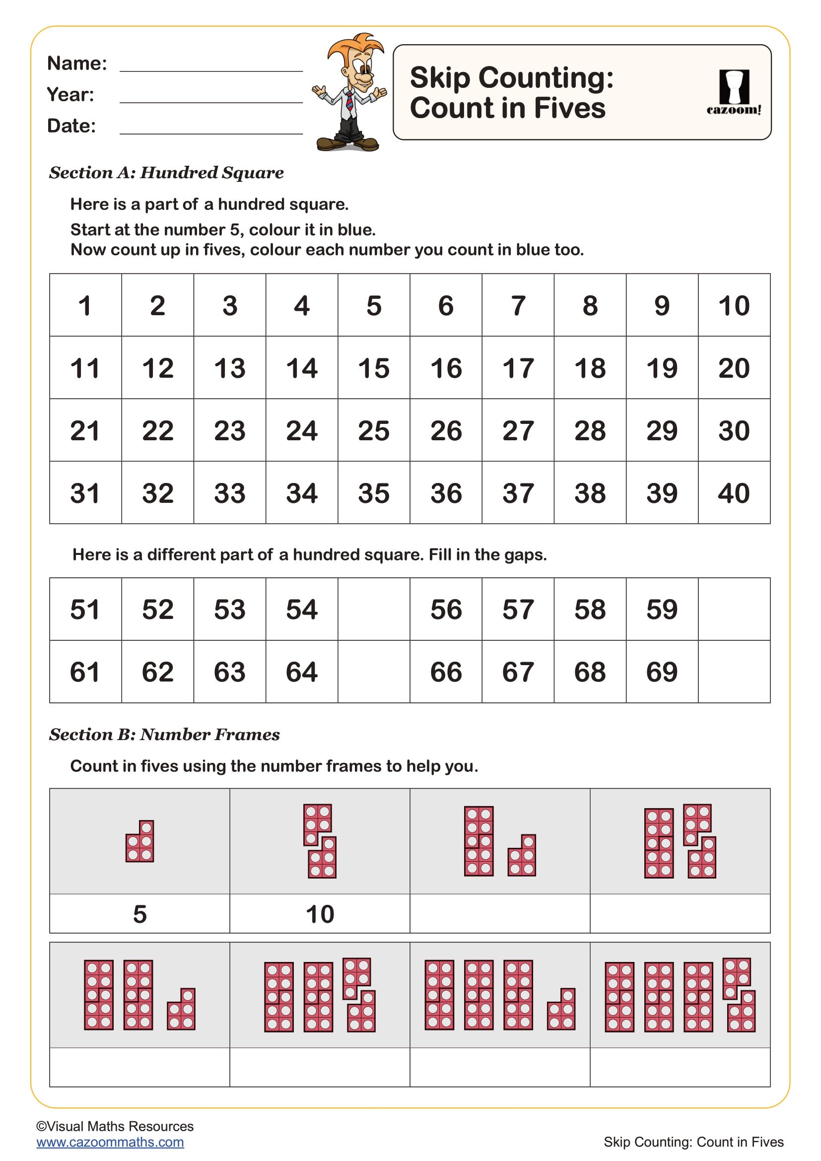 Preview of Skip Counting (count in 5s)