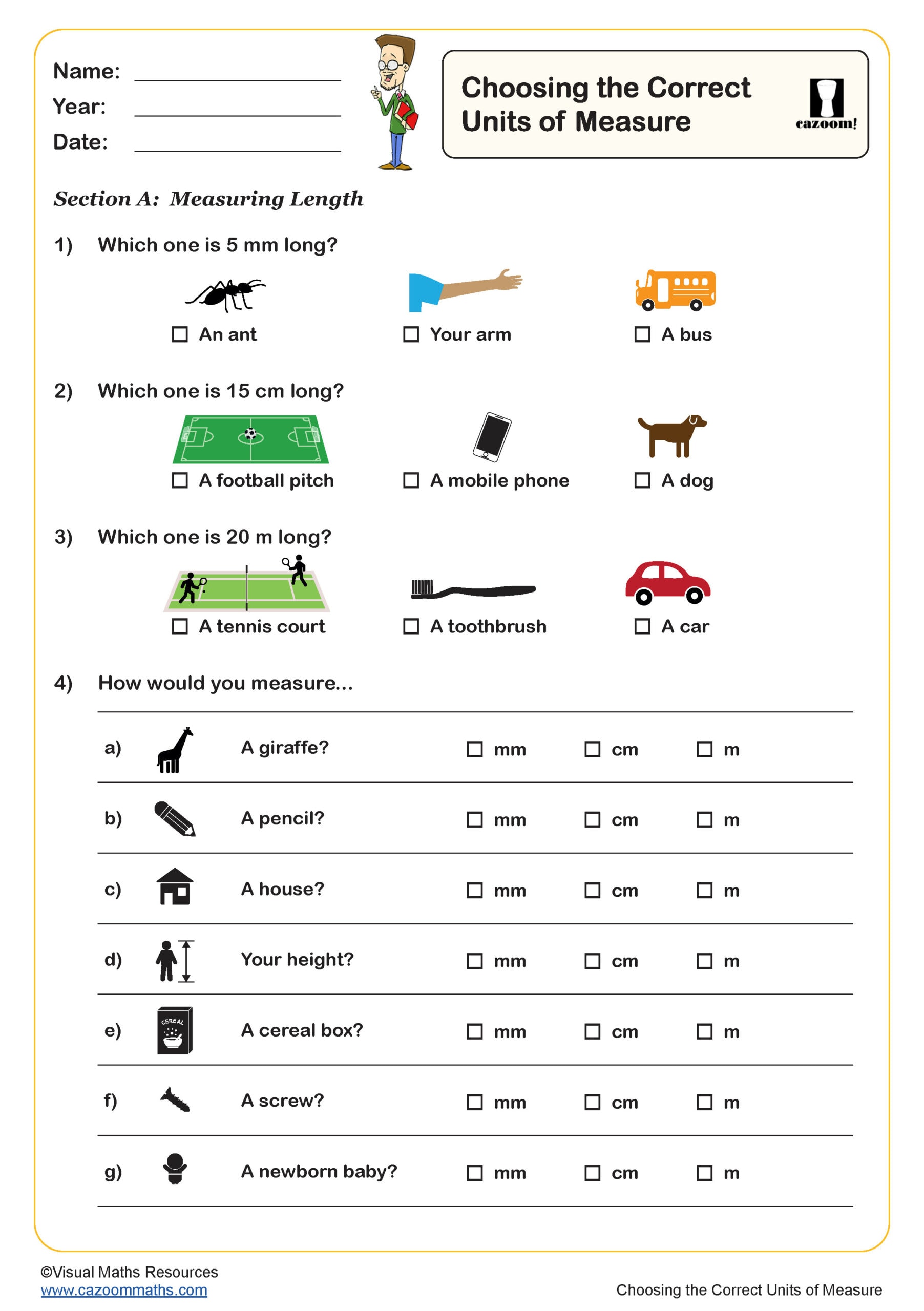 Preview of Choosing the Correct Units of Measure