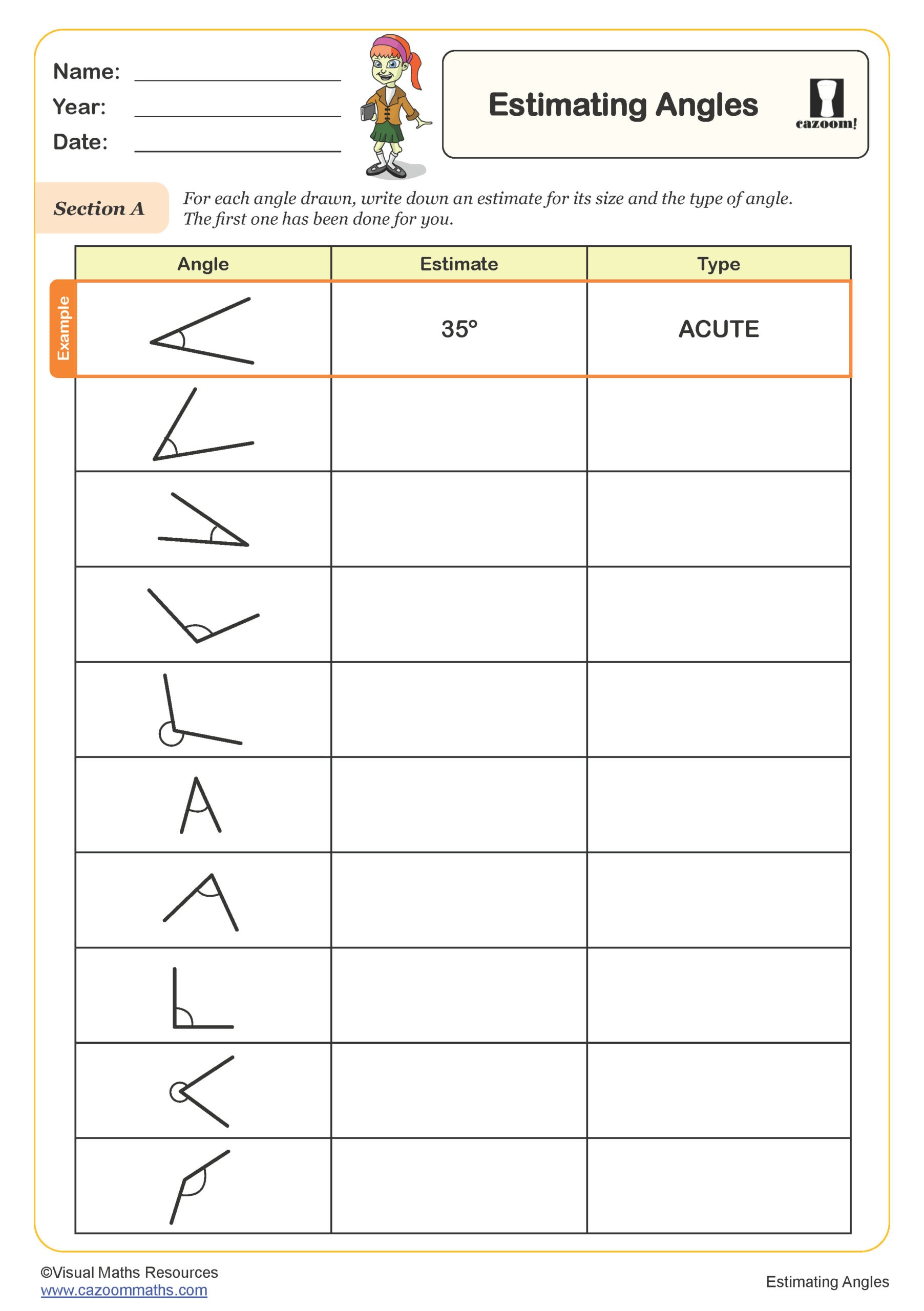 Preview of Estimating Angles