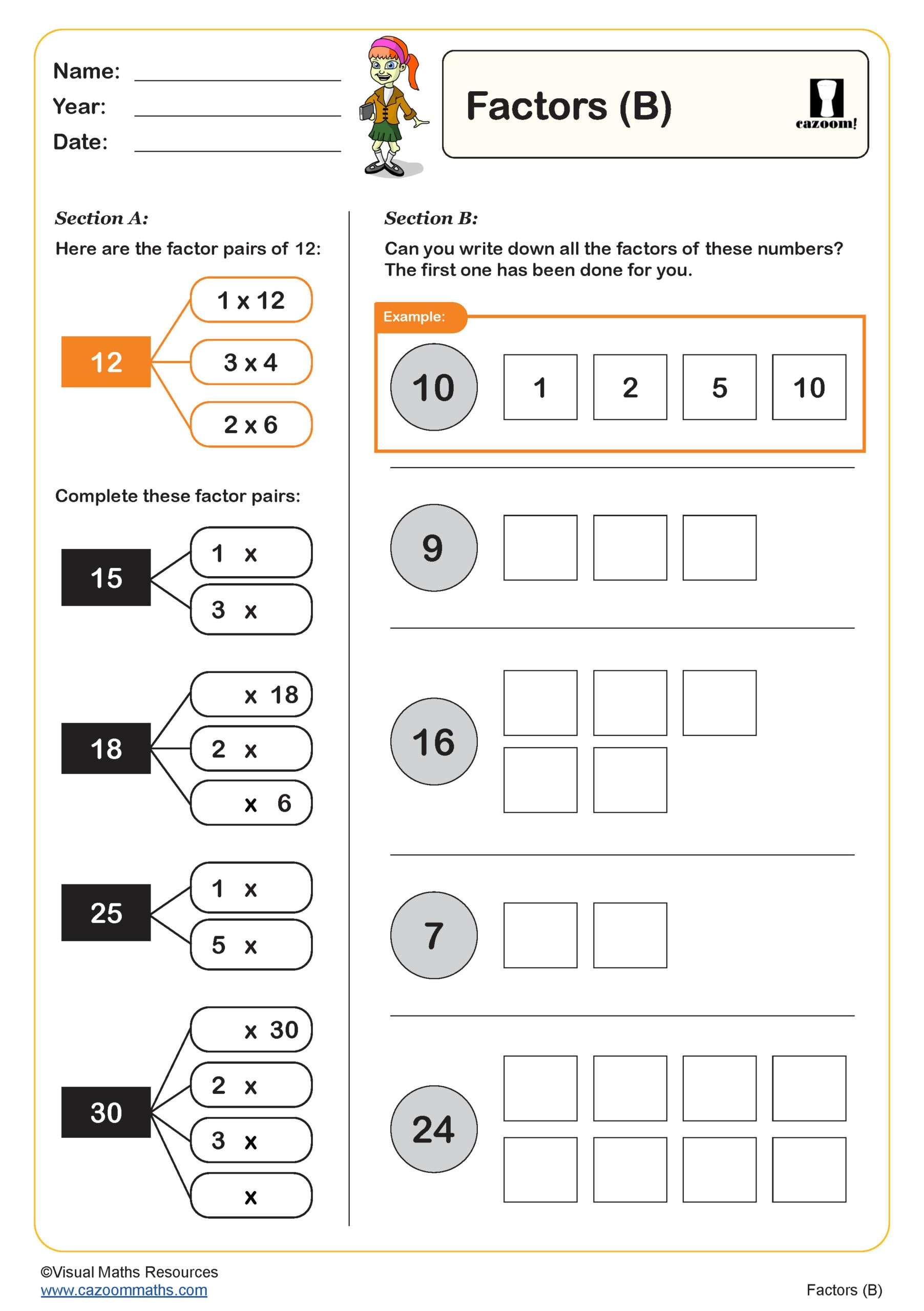 Preview of Factors (B)