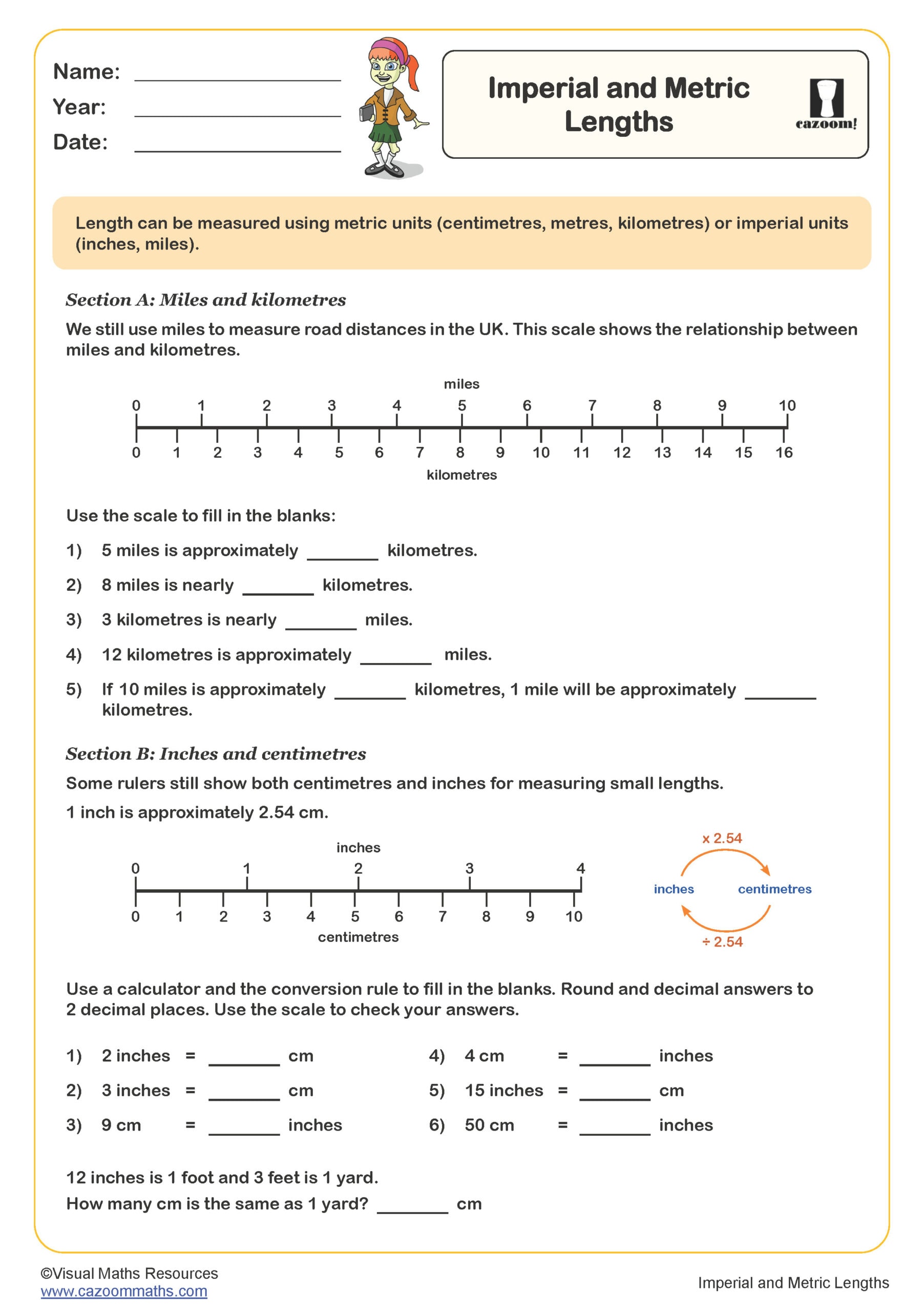 Preview of Imperial and Metric Lengths