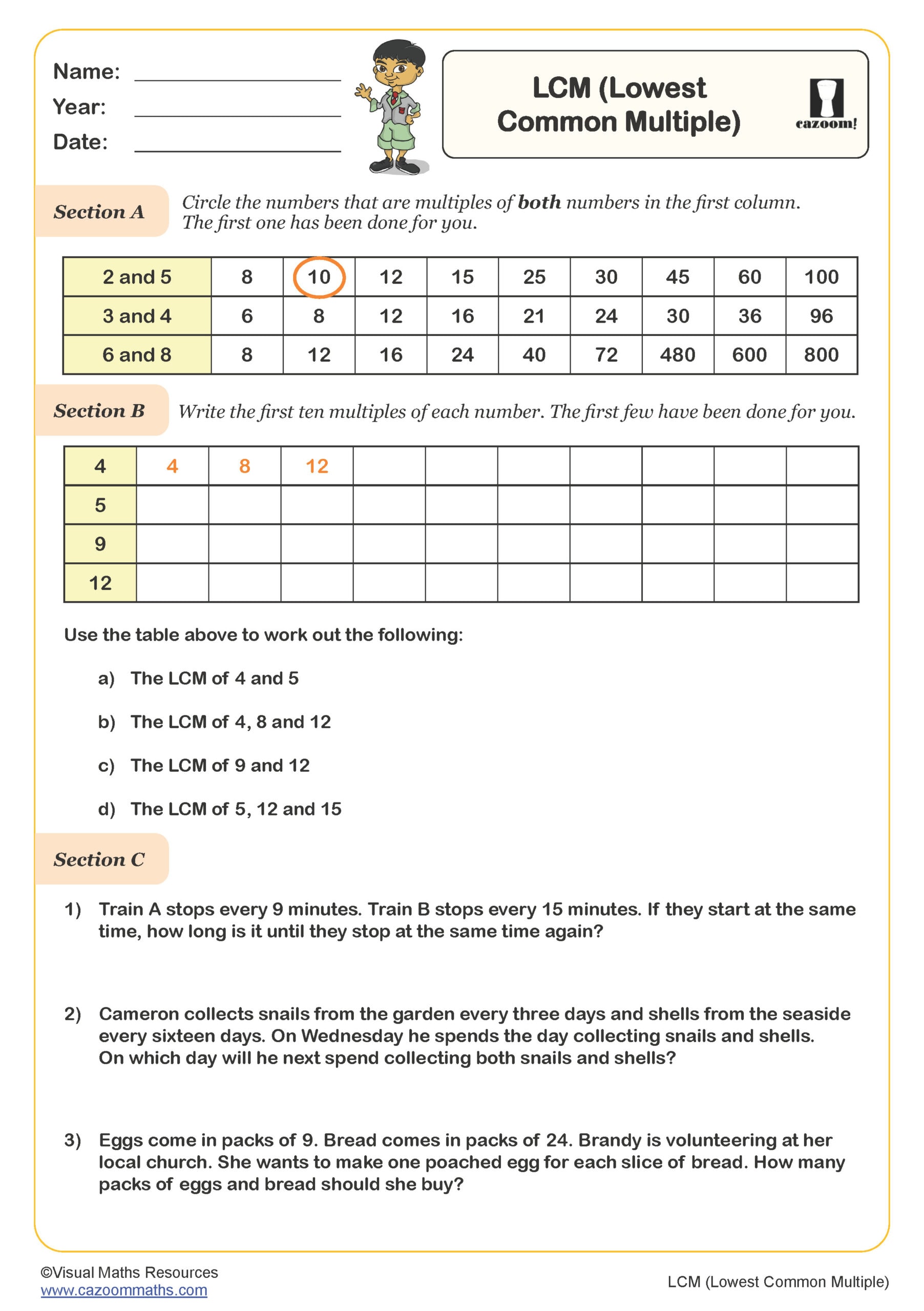 Preview of LCM (Lowest Common Multiple)