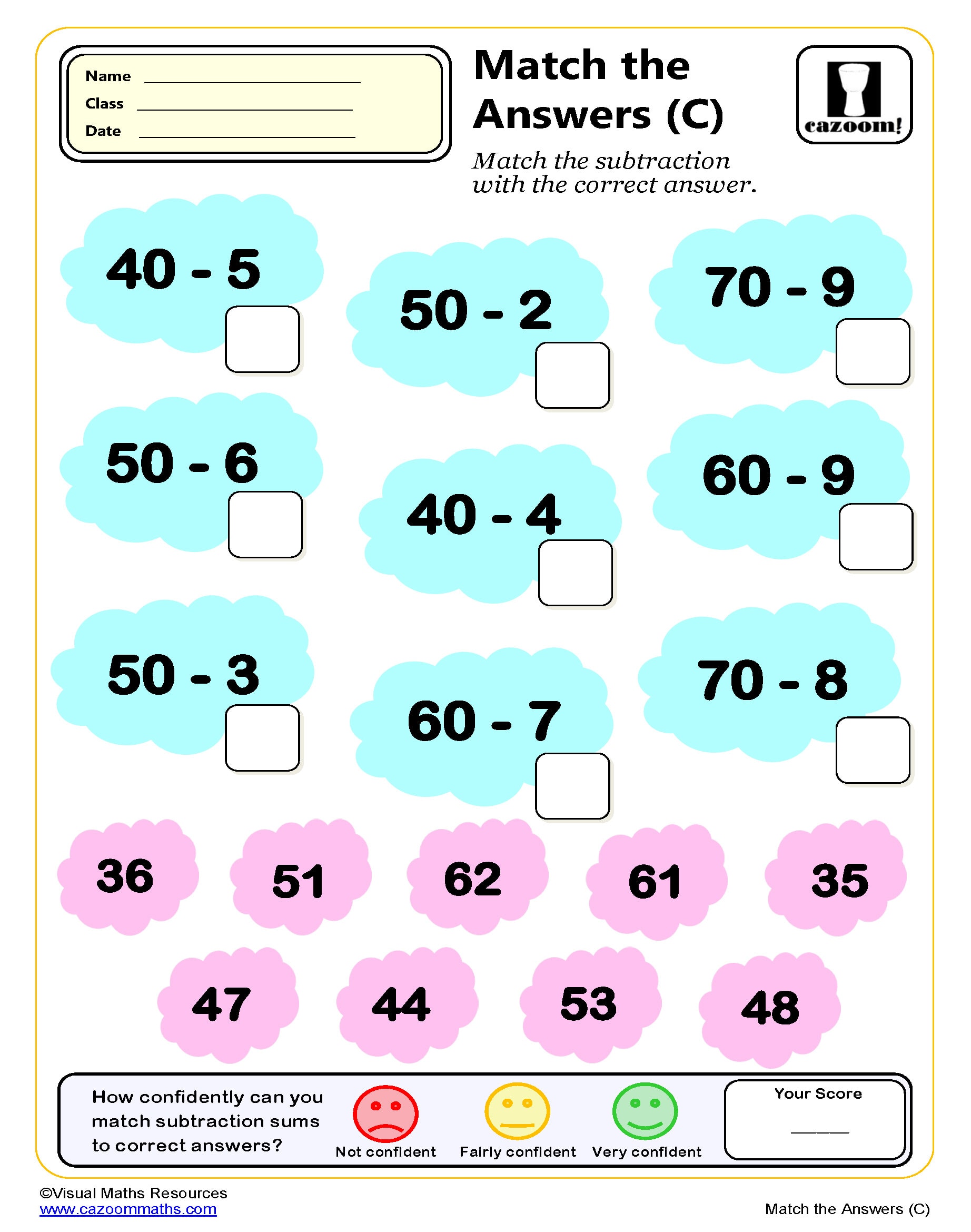 Preview of Match the Answers (C)