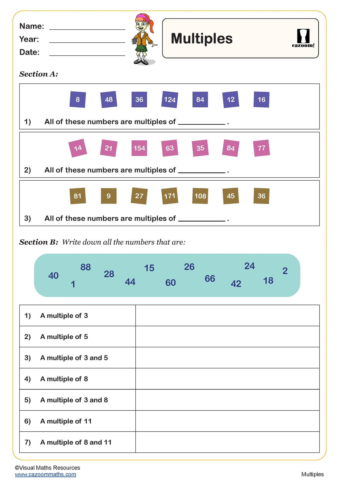 Grid Multiplication | Fun and Engaging Year 4 PDF Worksheets
