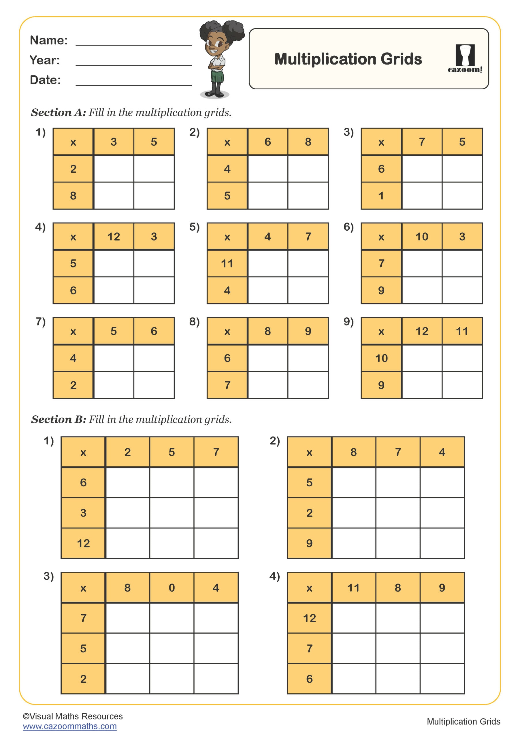 Preview of Grid Multiplication