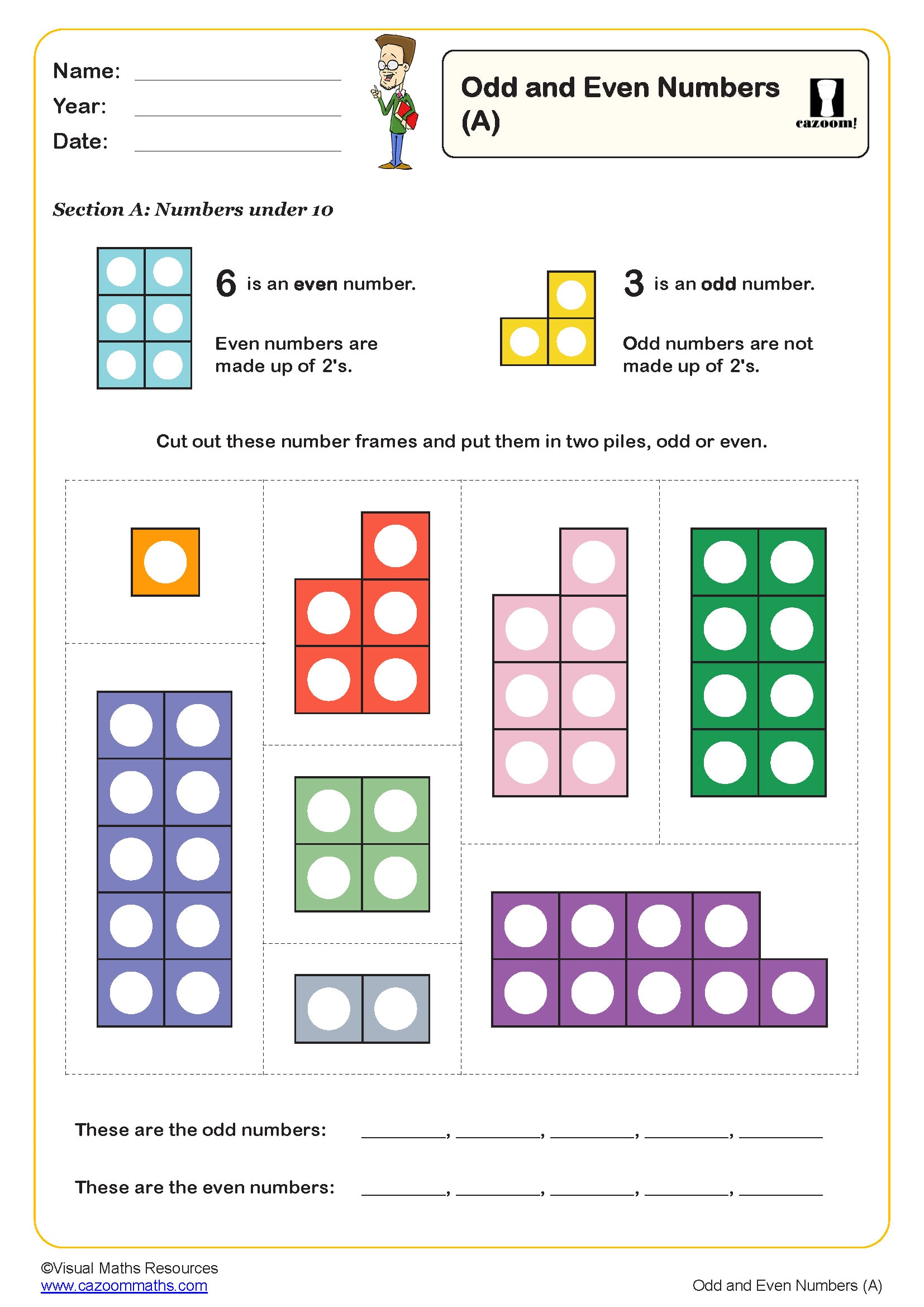 Preview of Odd and Even Numbers (A)
