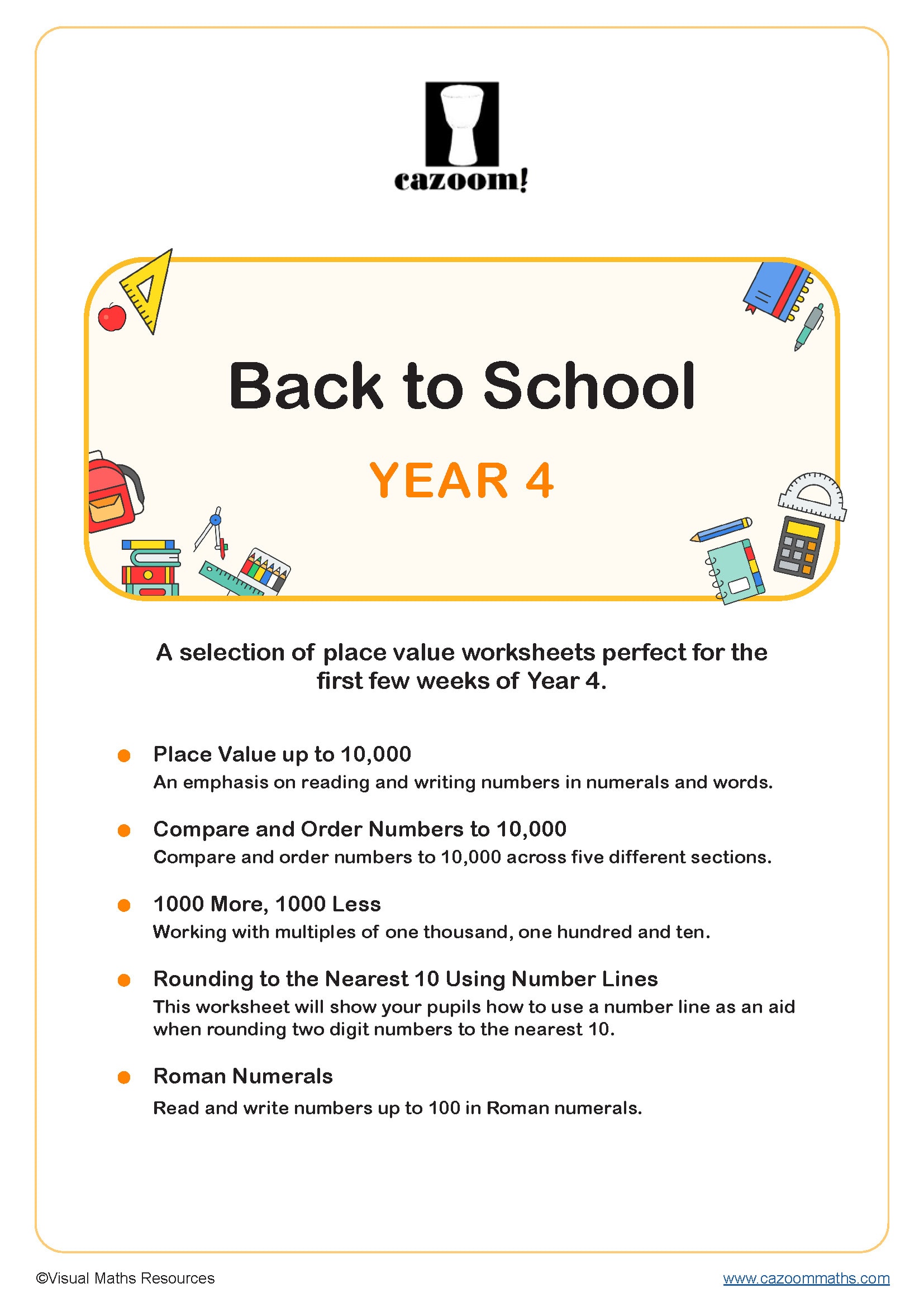 Preview of Back to School - Year 4