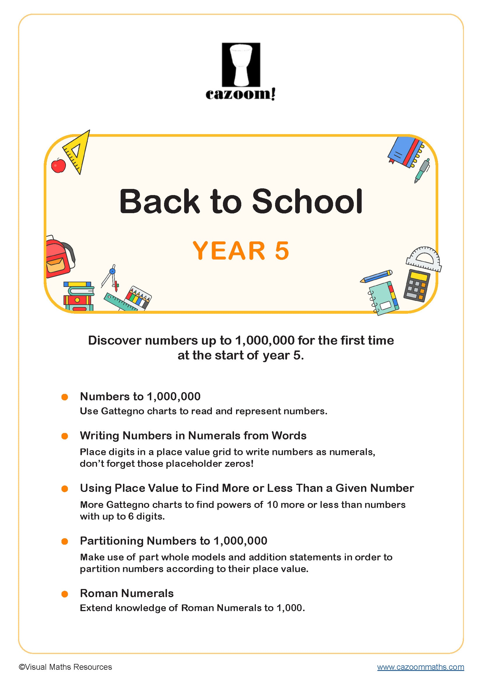 Preview of Back to School - Year 5