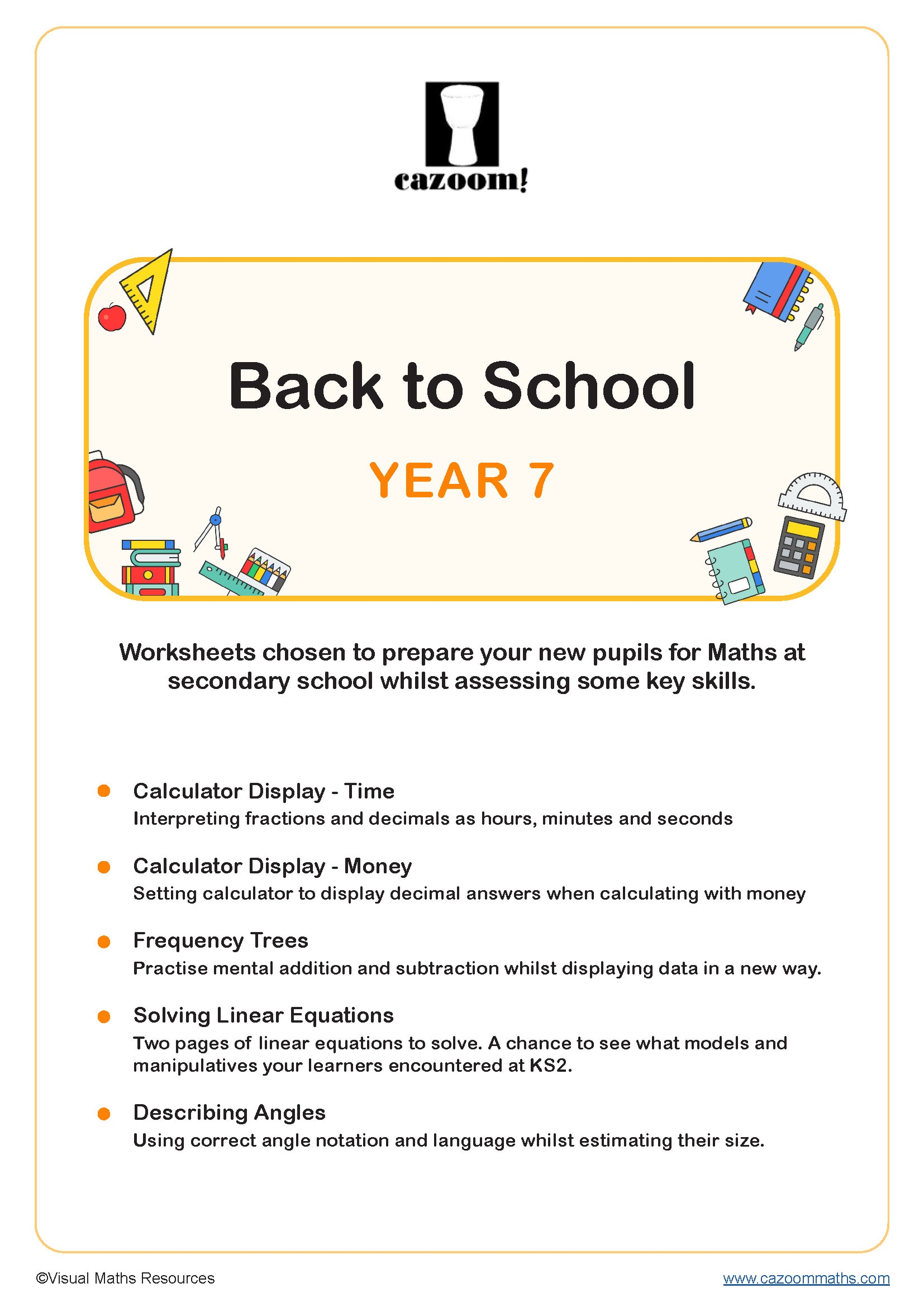 Preview of Back to School - Year 7