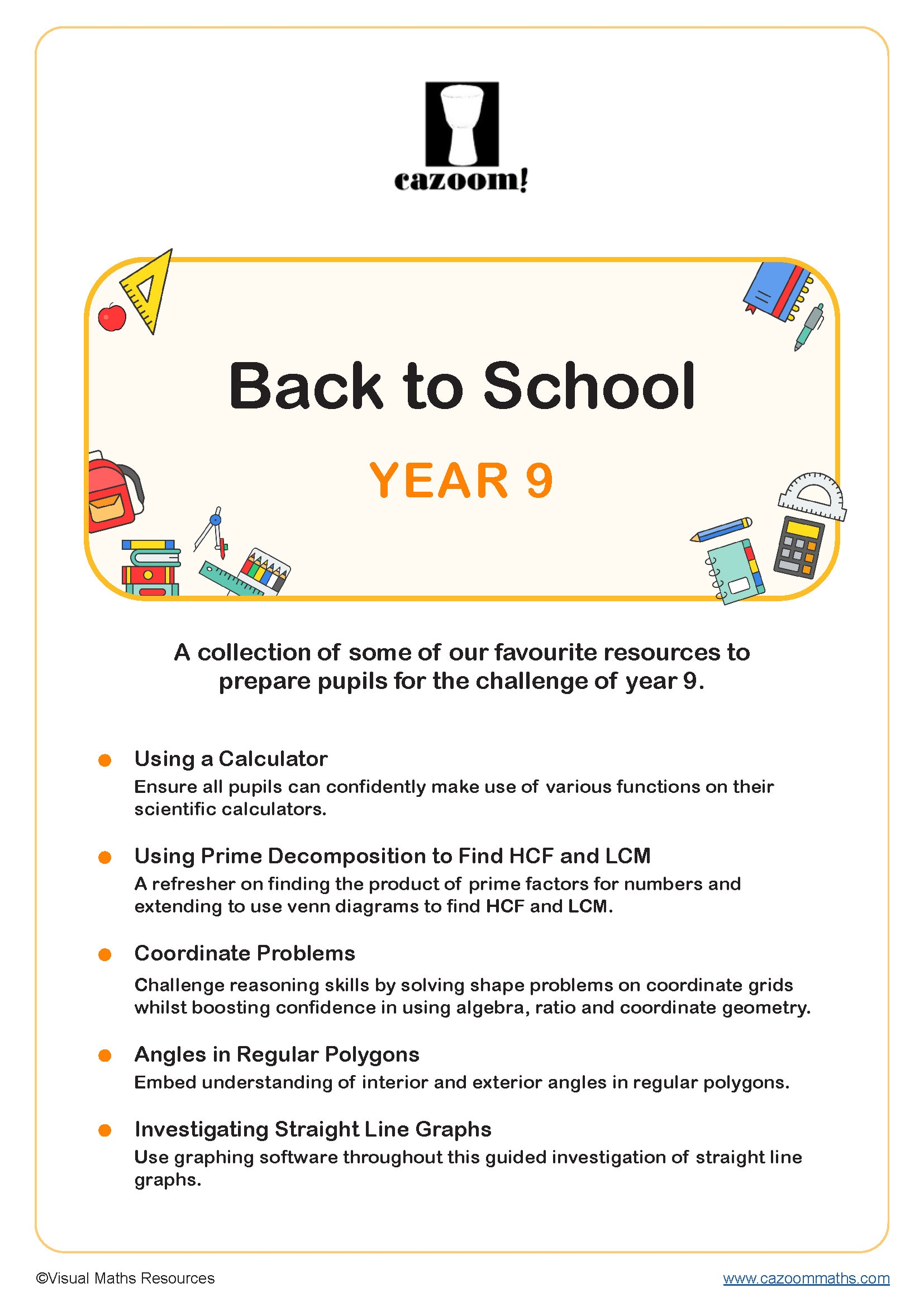 Preview of Back to School - Year 9