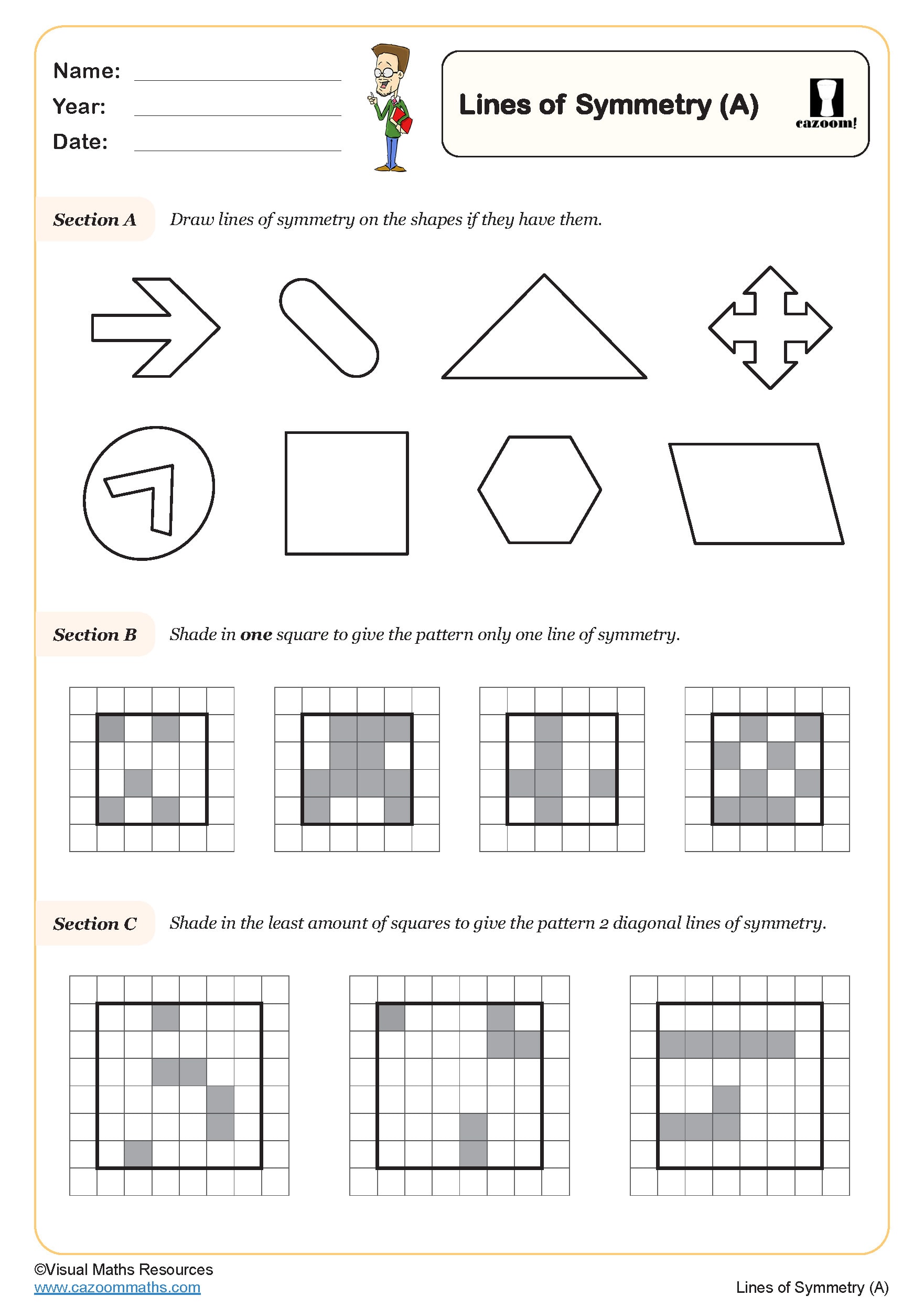 Preview of Lines of Symmetry (A)