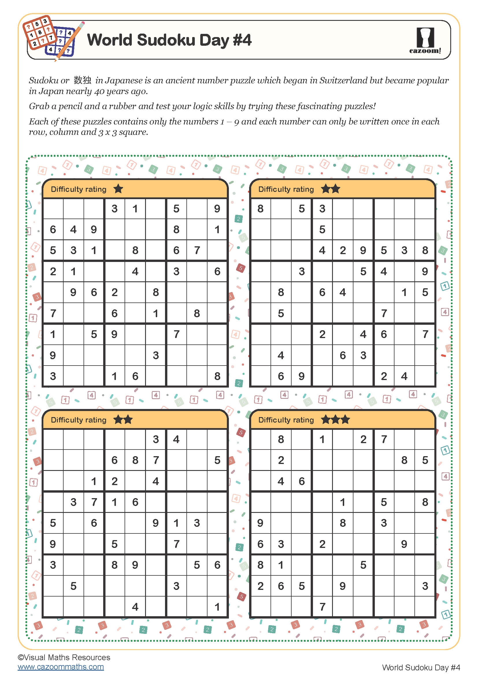 Preview of World Sudoku Day #4
