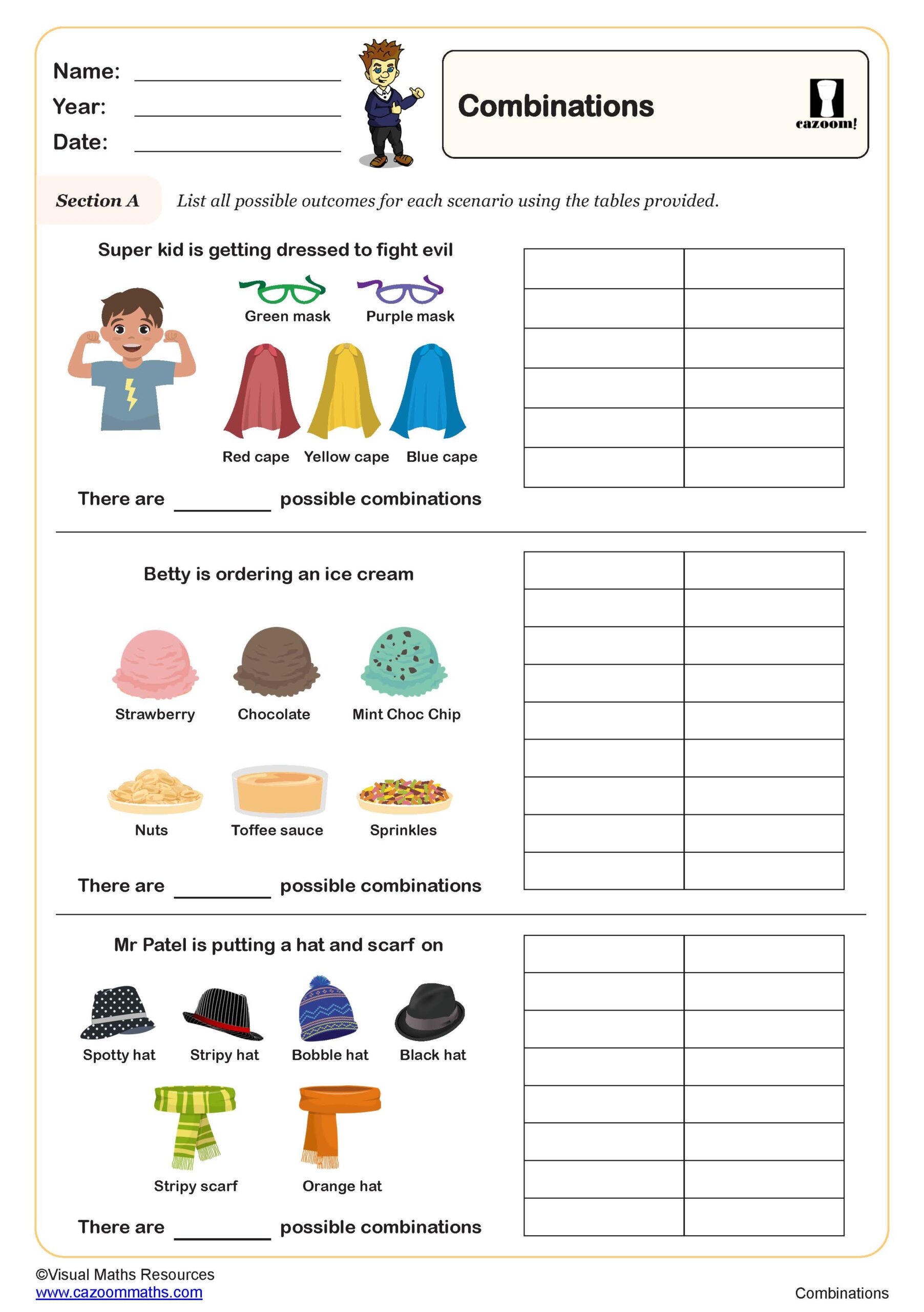 Preview of Combinations