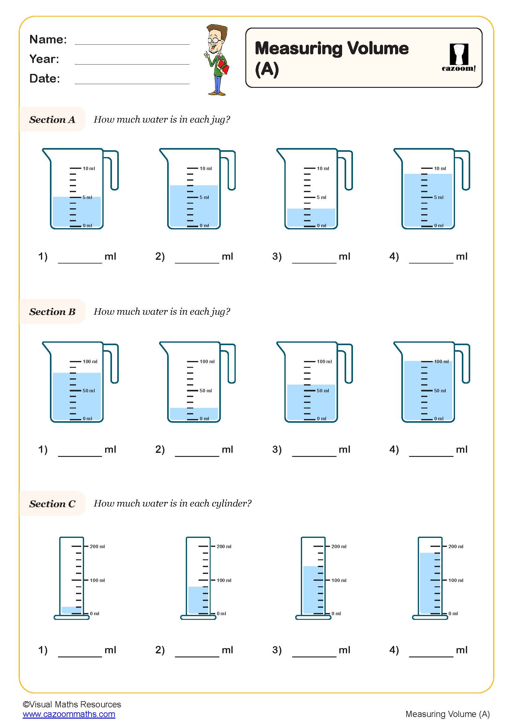 Preview of Measuring Volume (A)