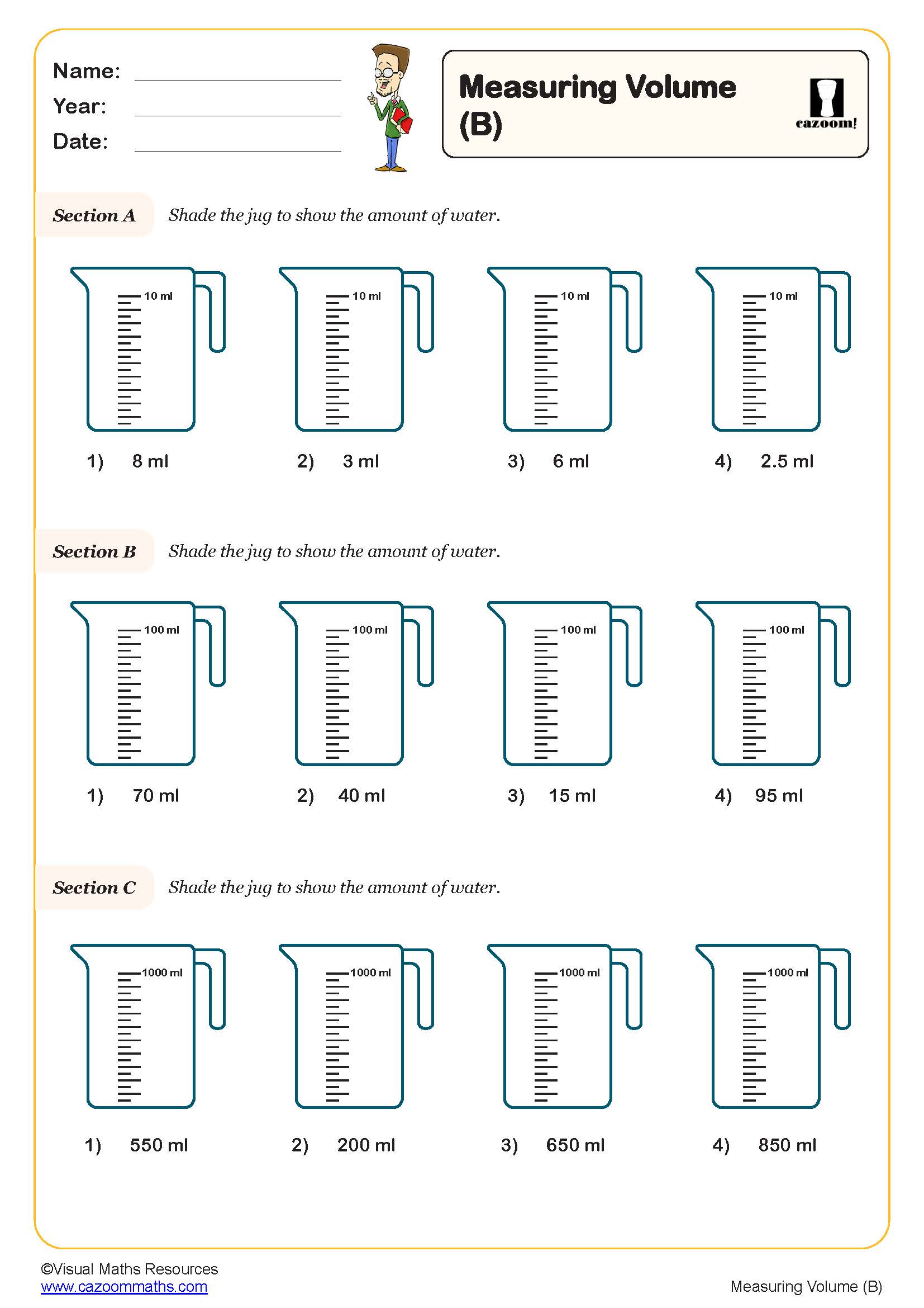 Preview of Measuring Volume (B)