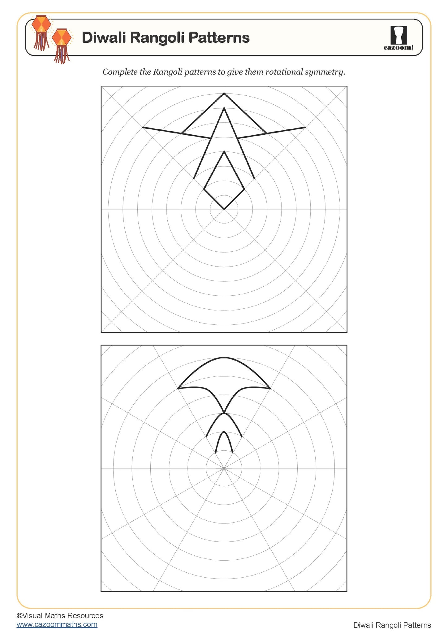 Diwali Rangoli Patterns Worksheet Printable Maths Worksheets
