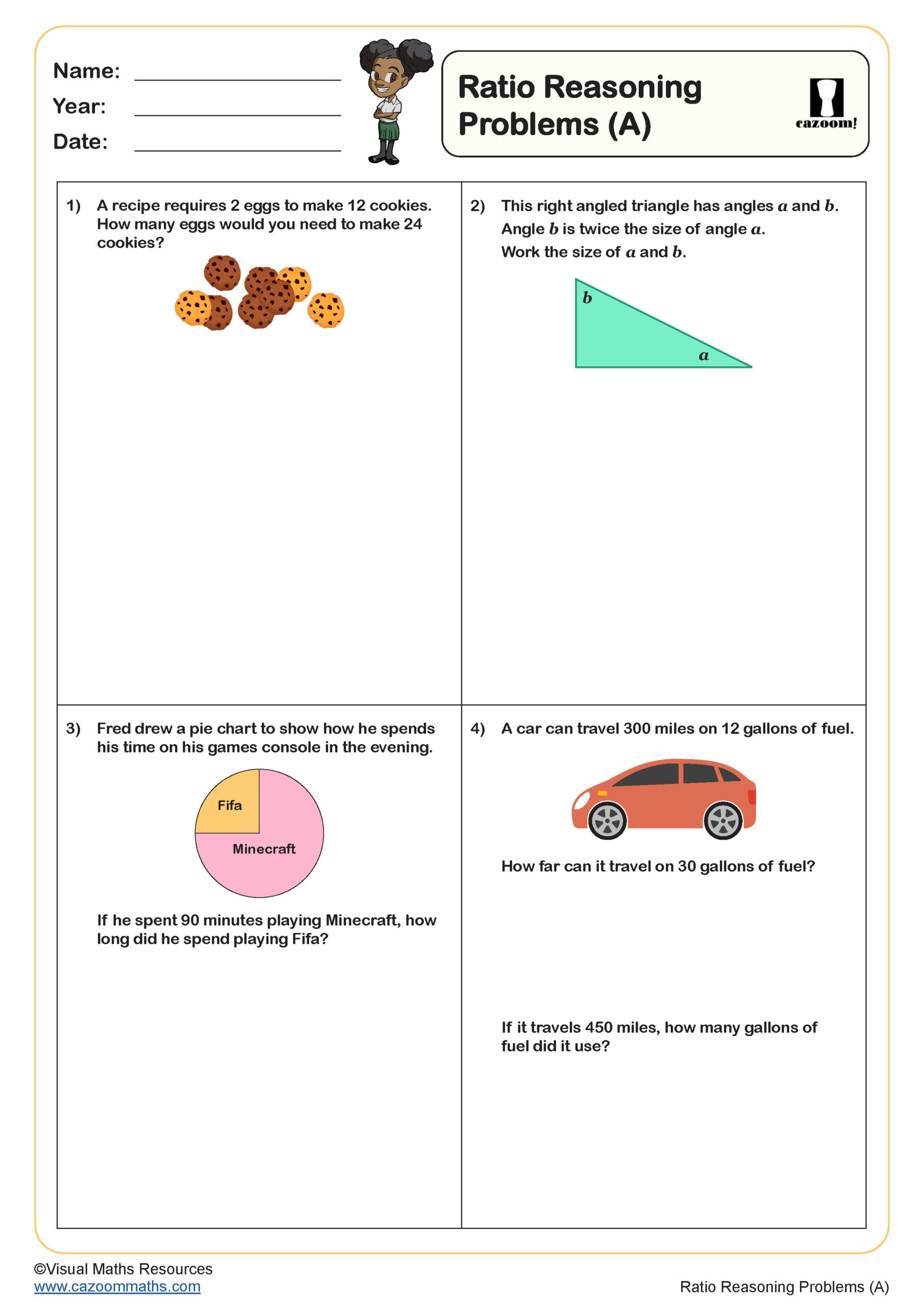 Year 6 Ratio and Proportion Worksheets | PDF Printable Worksheets
