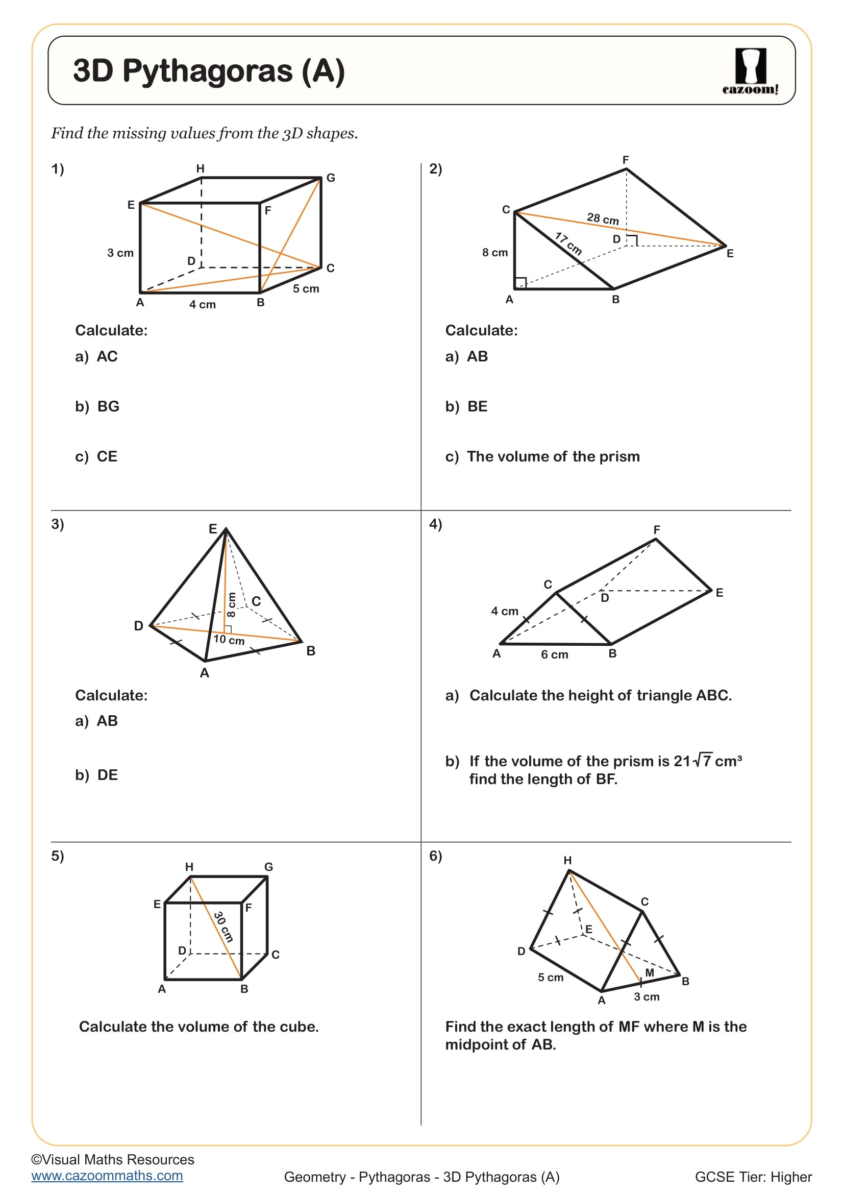 Preview of 3D Pythagoras (A)