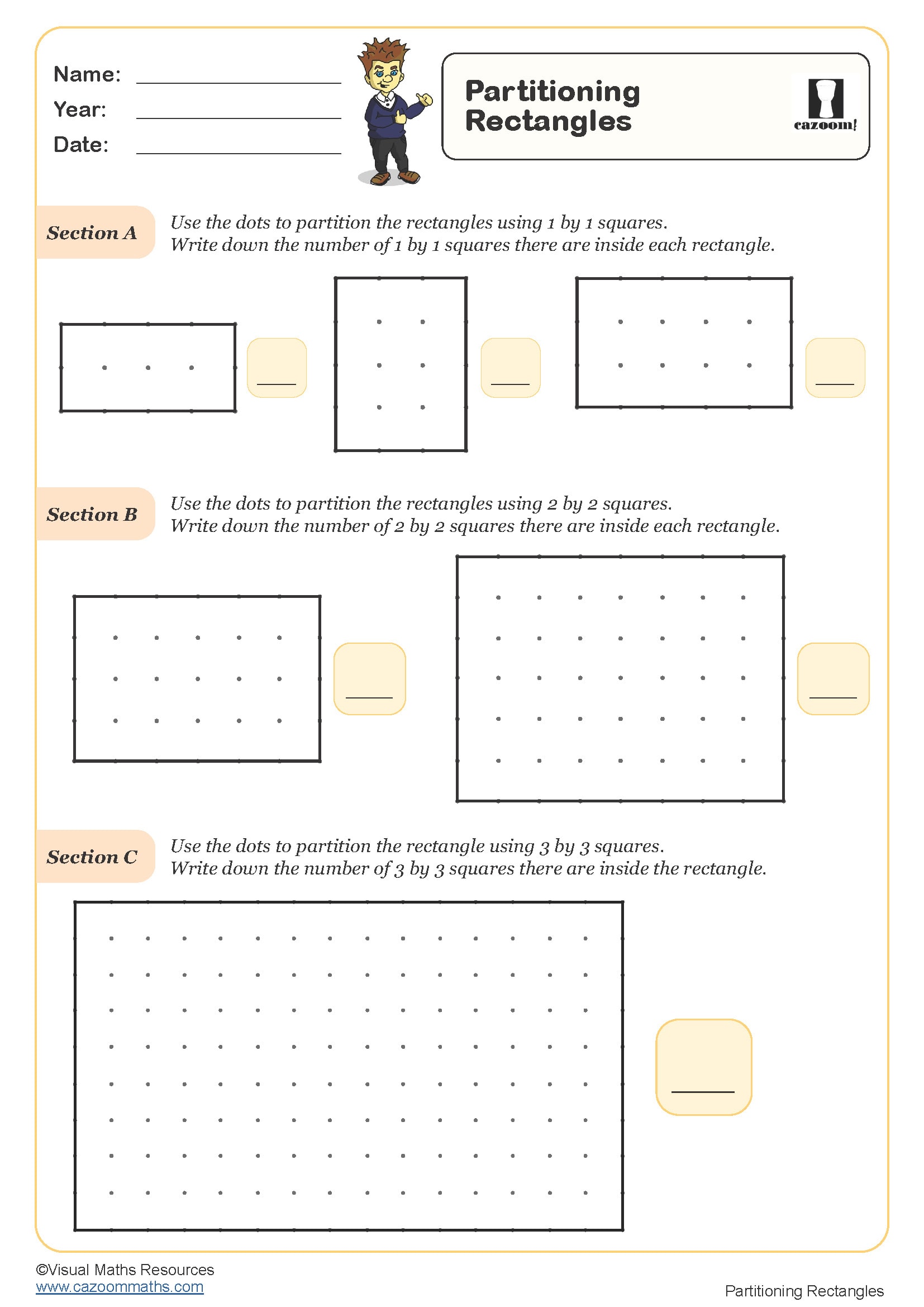 Partitioning Rectangles Worksheet