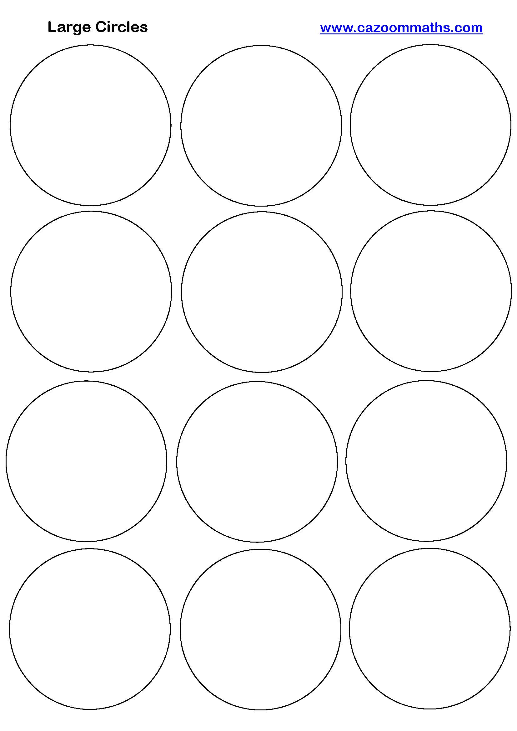 Cazoom Maths Teaching Resources Large Circles