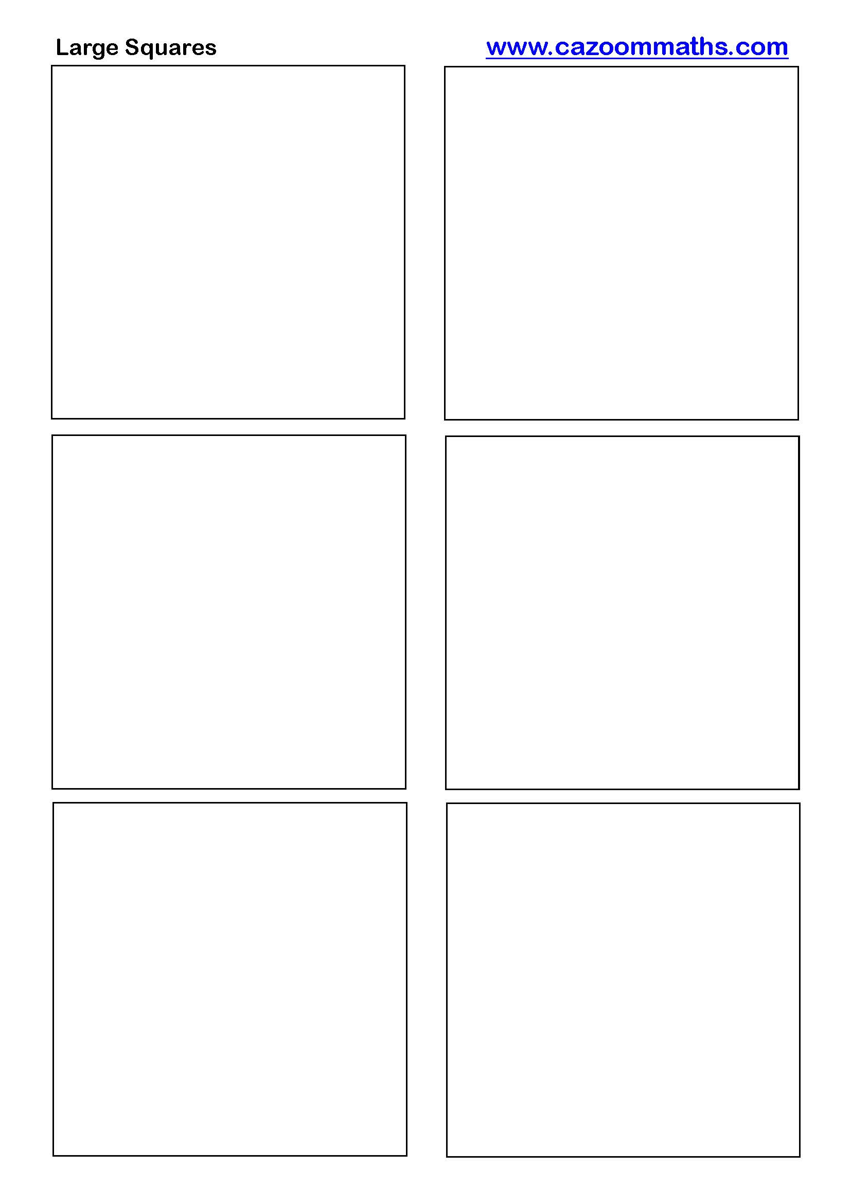 Cazoom Maths Teaching Resources Large Squares