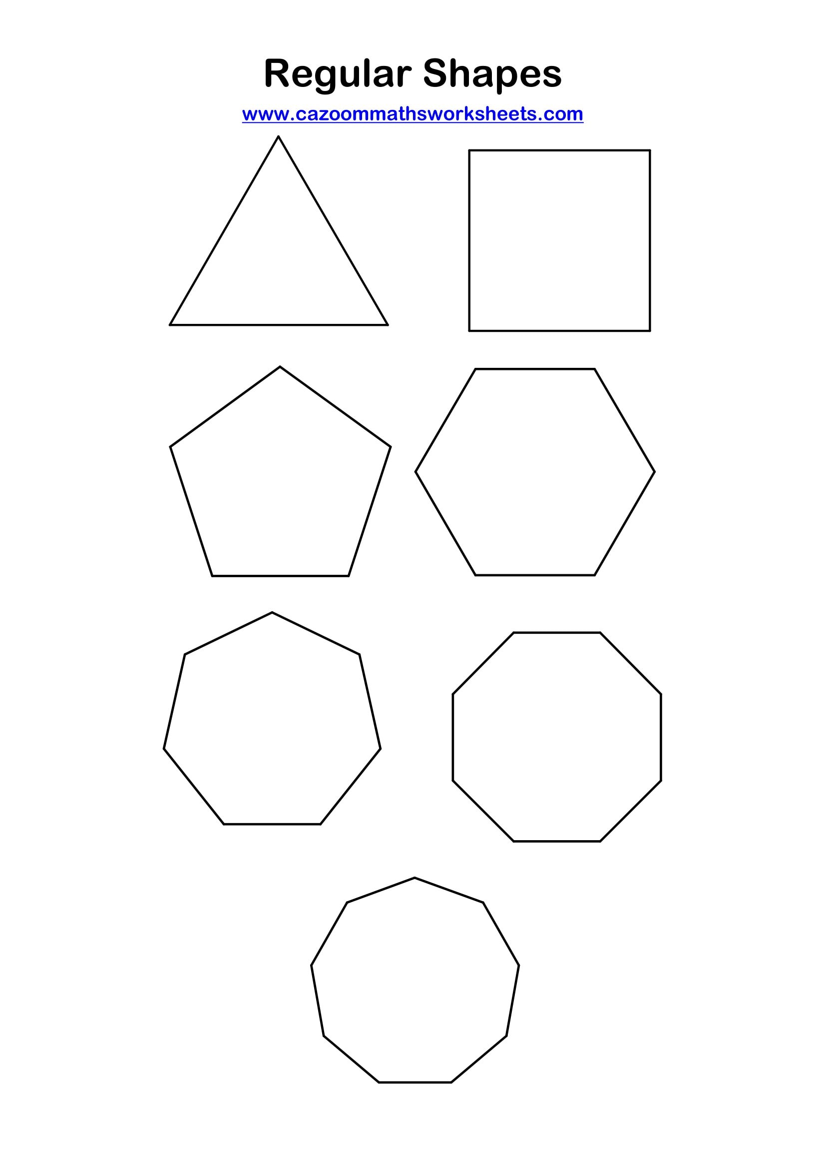 Cazoom Maths Teaching Resources Regular Shapes
