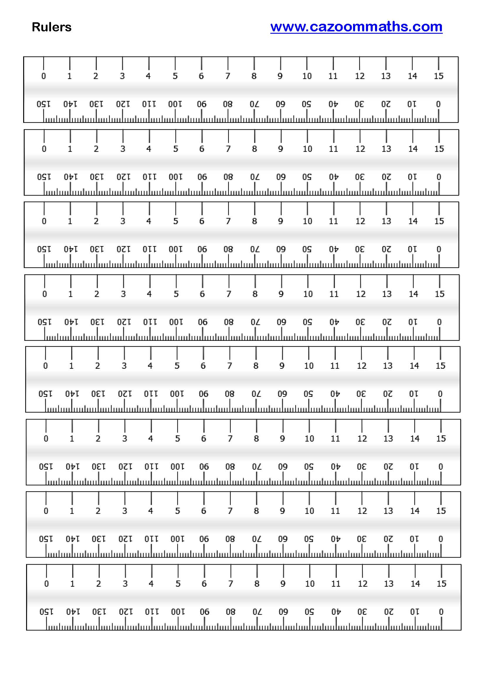 Cazoom Maths Teaching Resources Rulers