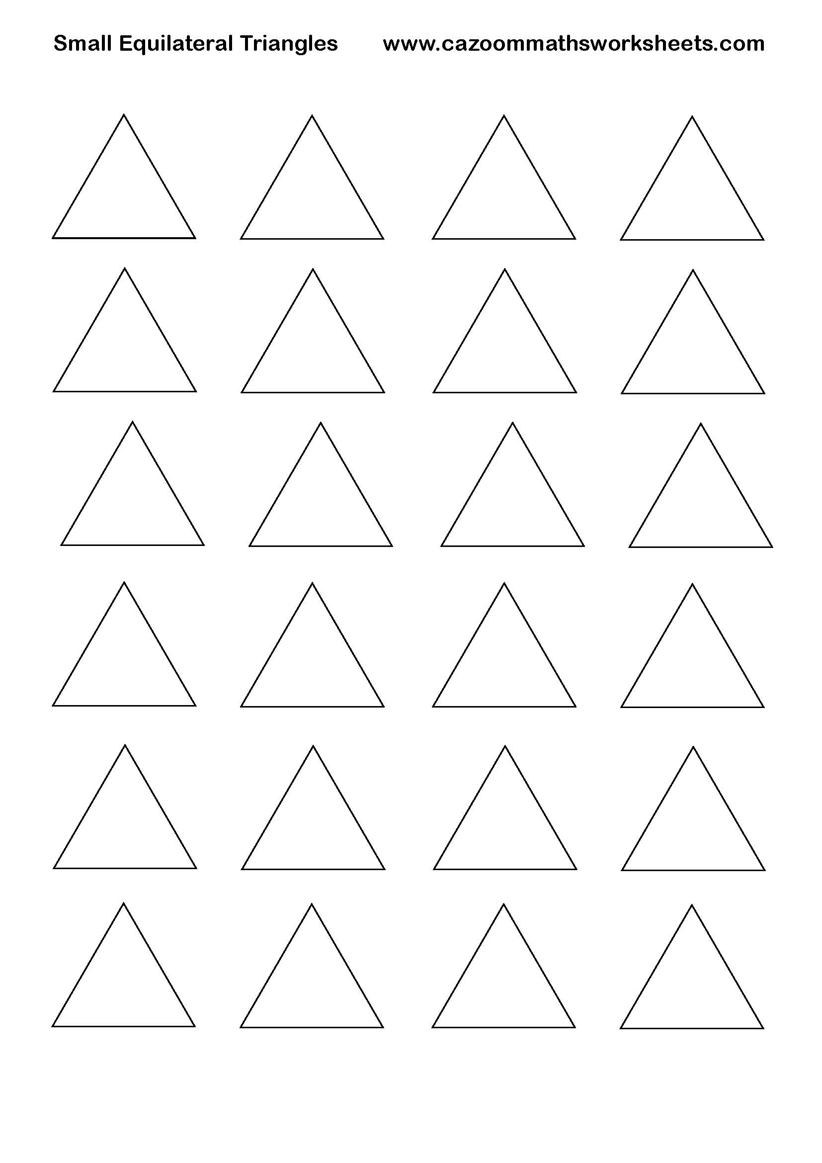 Cazoom Maths Teaching Resources Small Equilateral Triangles