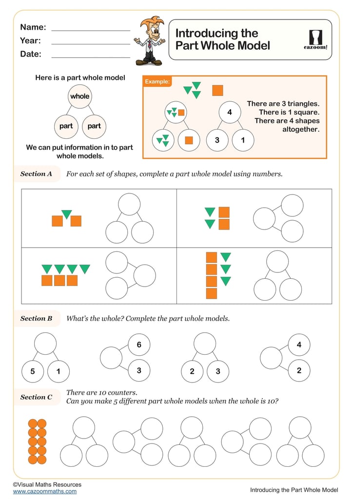 Addition And Subtraction Fact Families up To 10 KS1 Addition Worksheet