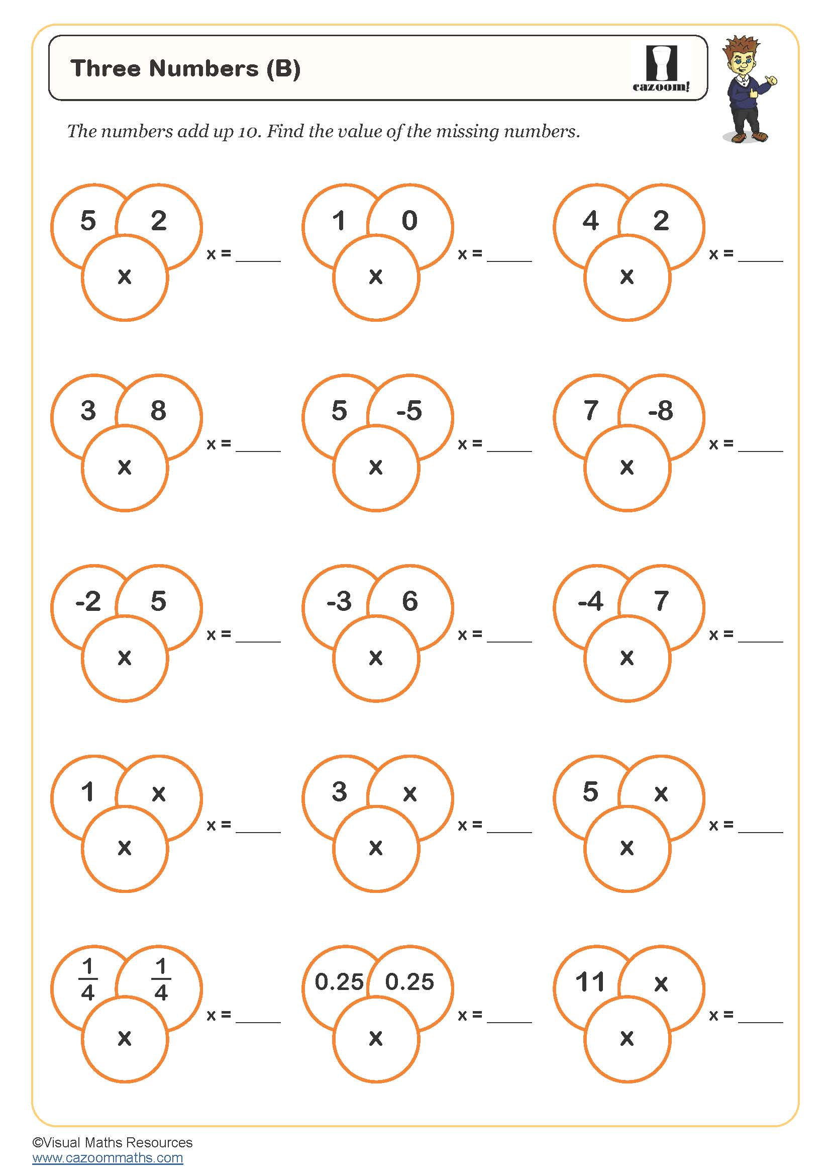 Preview of Three Numbers (B)