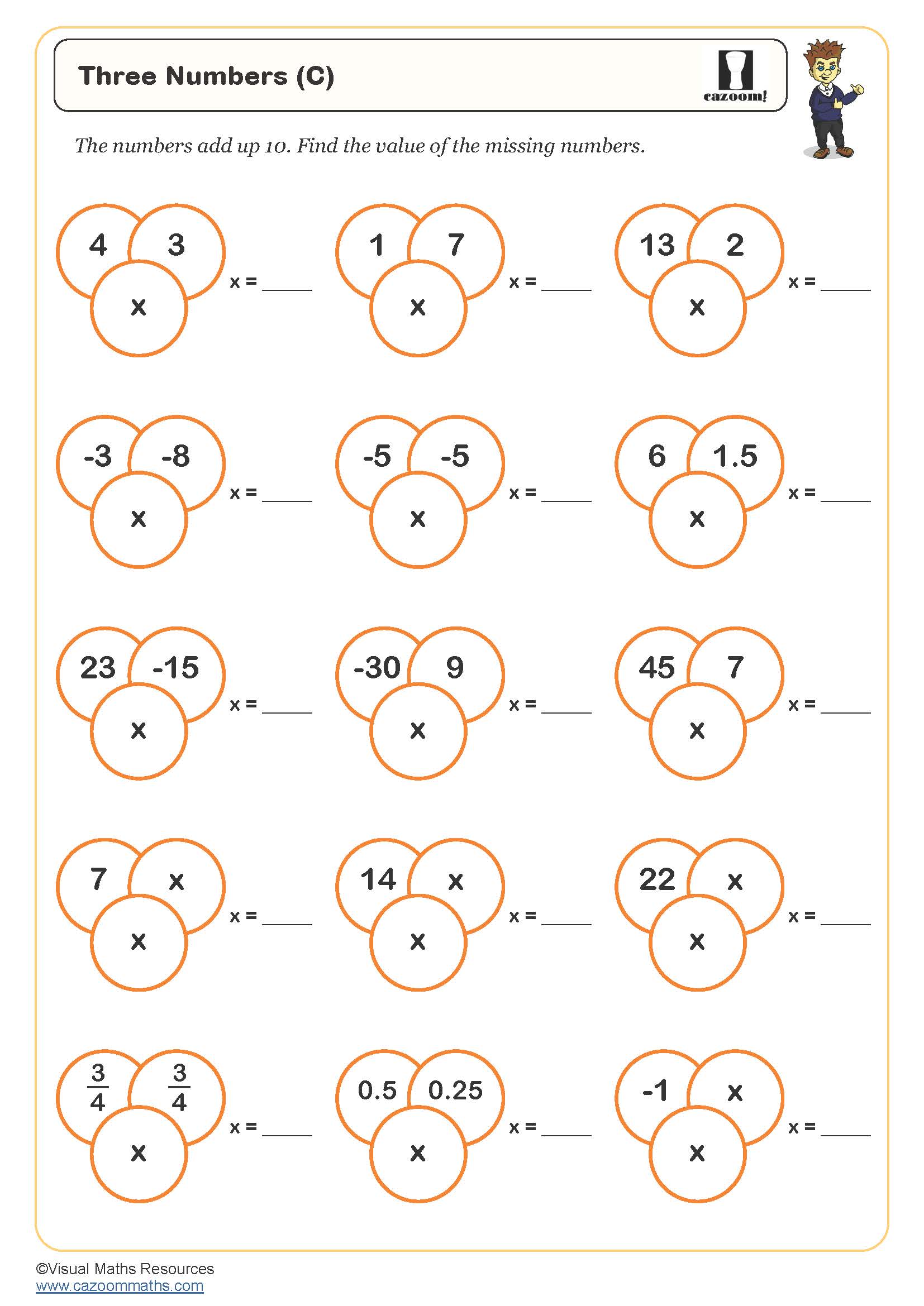 Preview of Three Numbers (C)