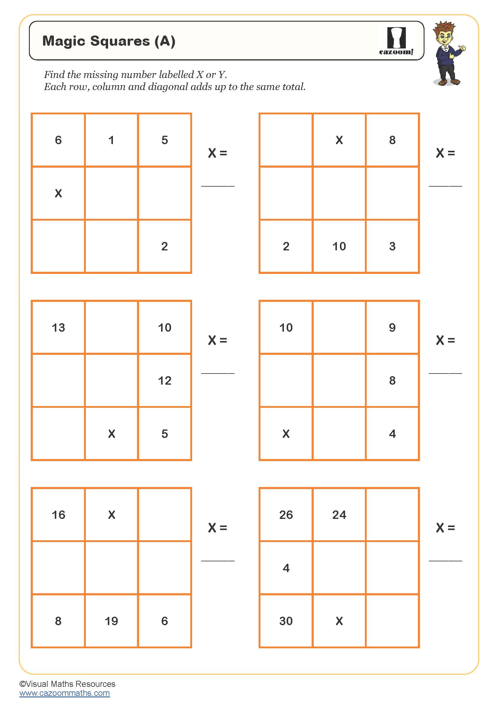 Preview of Magic Squares (A)