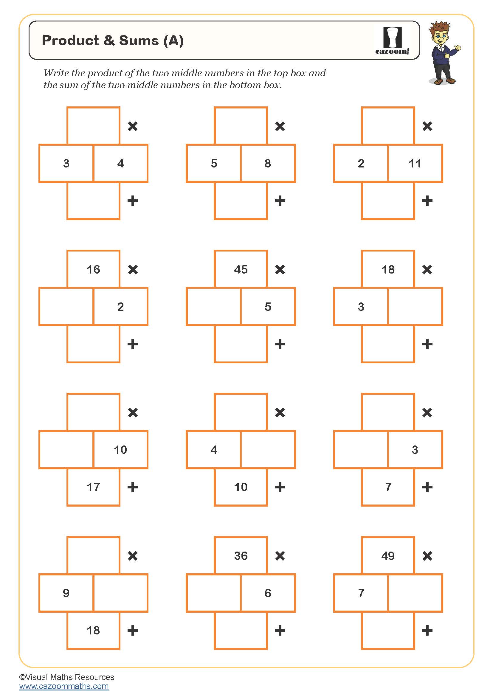 Preview of Products and Sums (A)