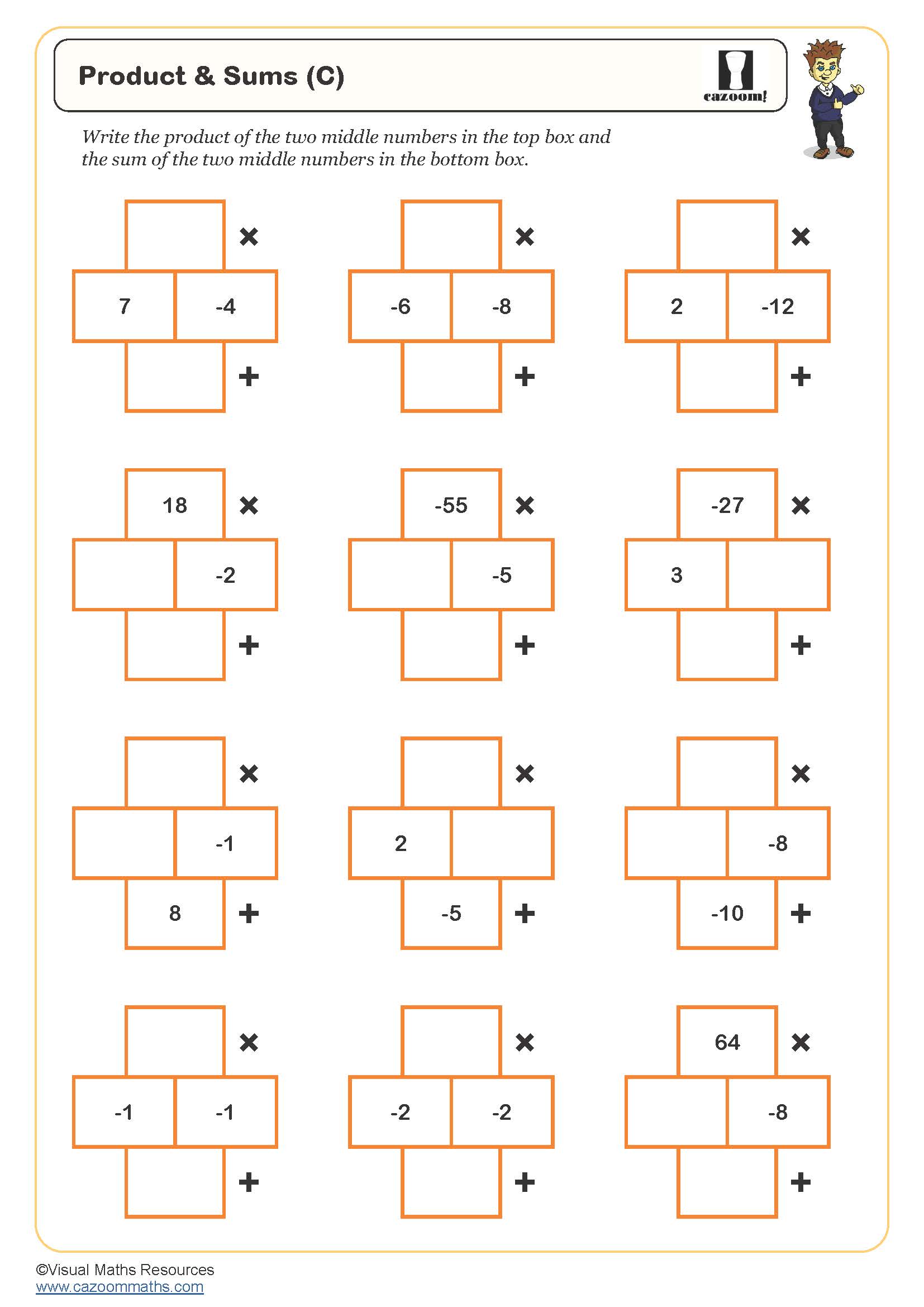 Preview of Products and Sums (C)