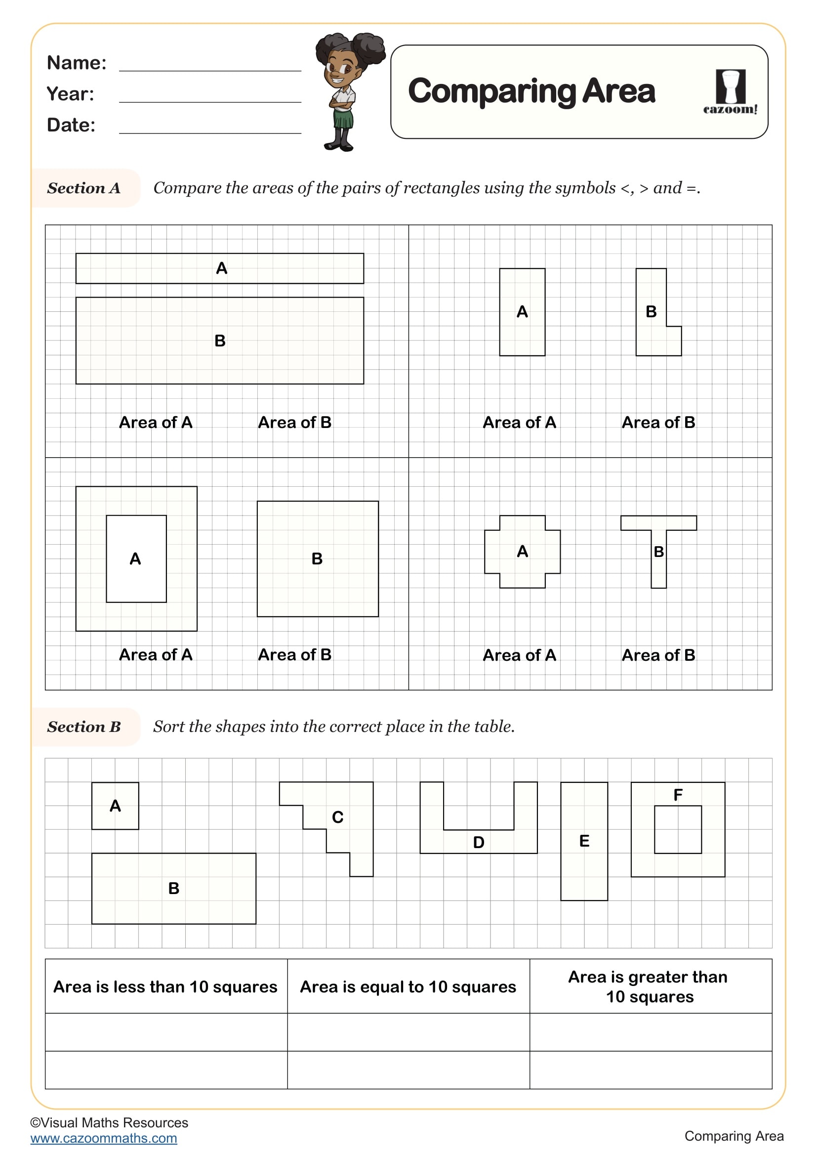 Preview of Comparing Area