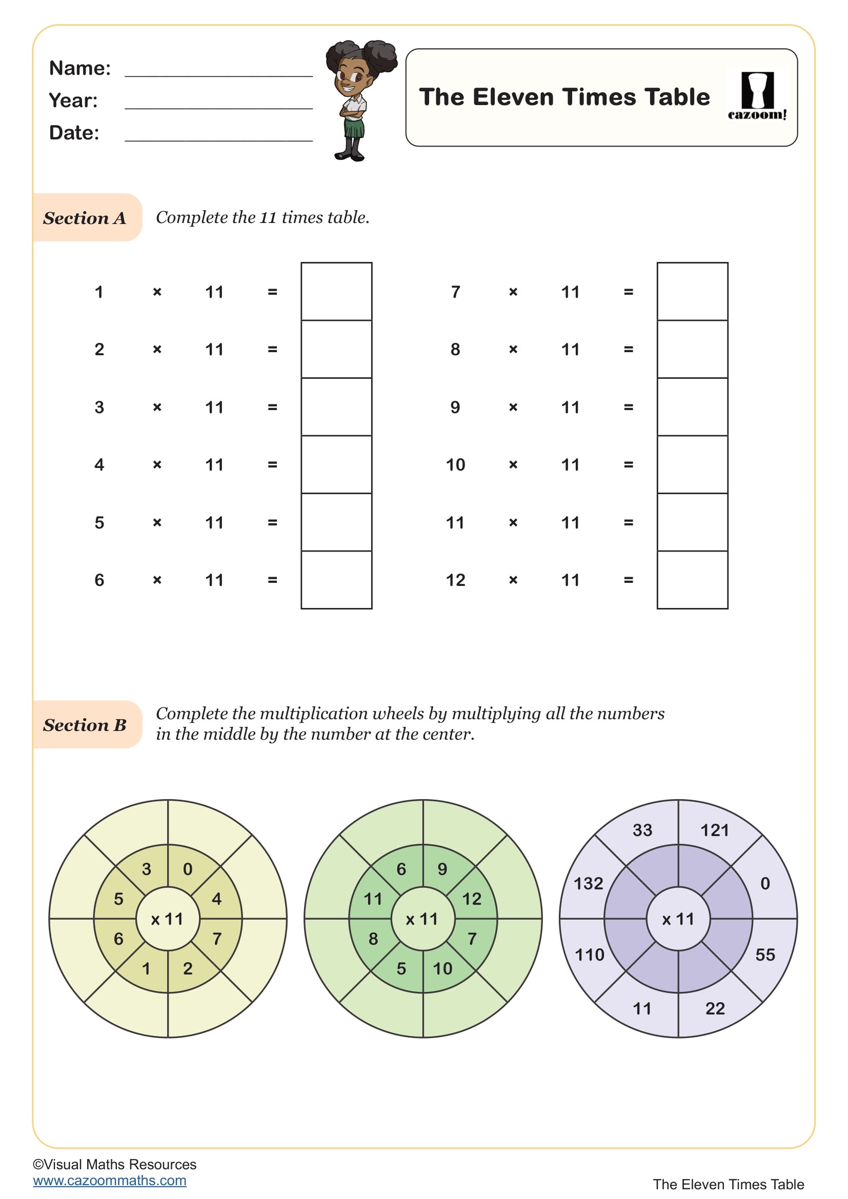 Preview of The 11 Times Table