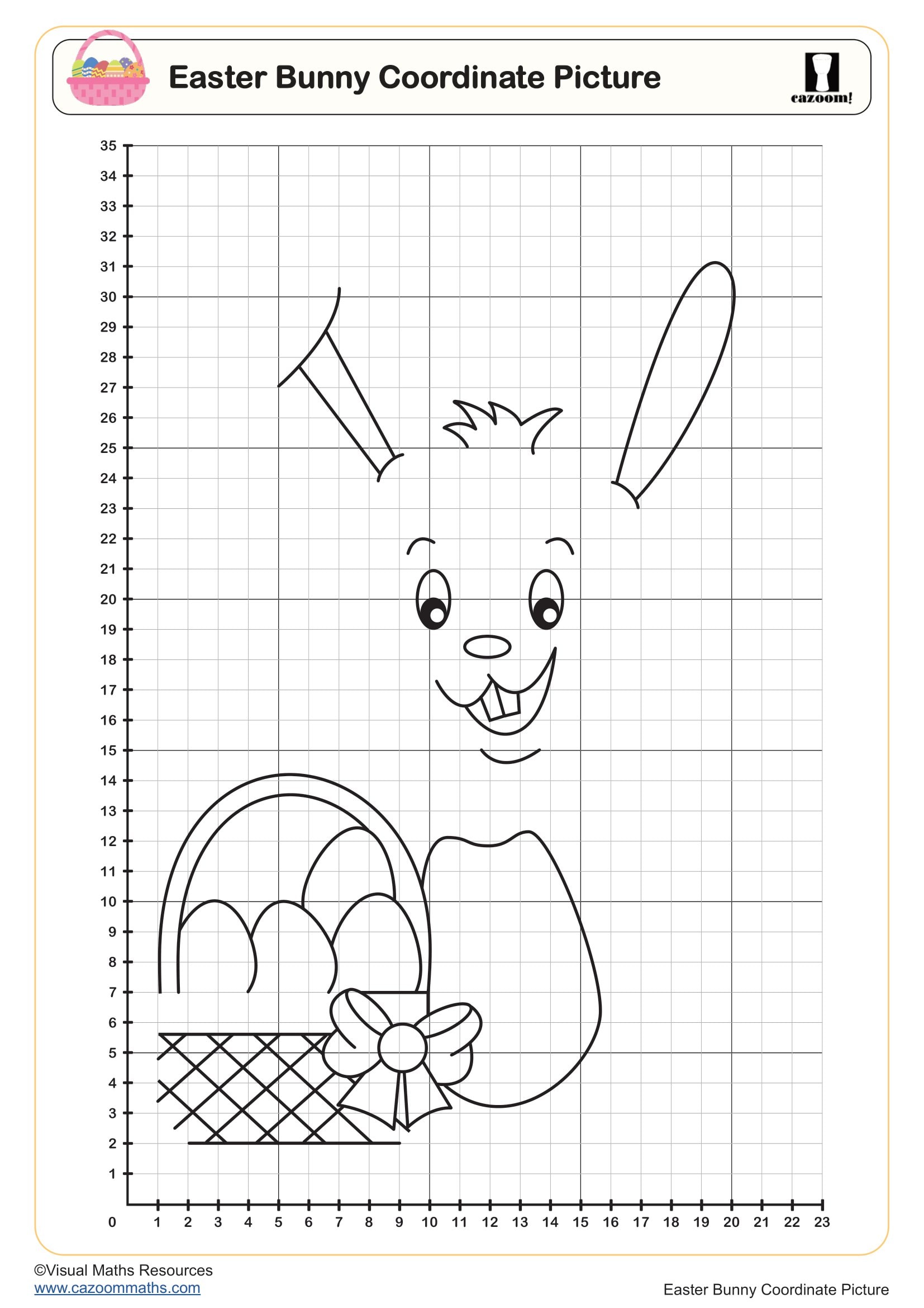 Preview of Easter Bunny Coordinate Picture