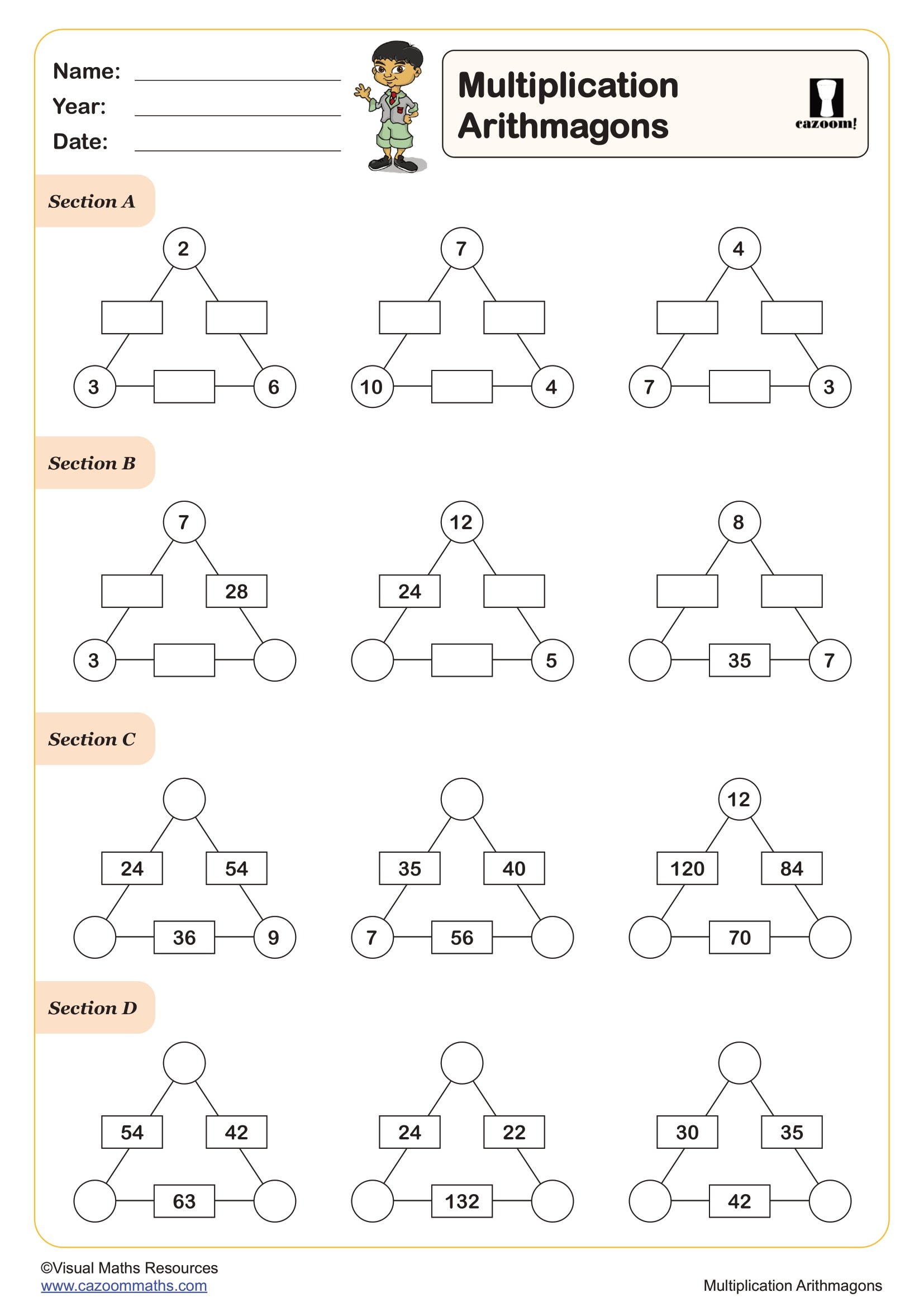 Preview of Multiplication Arthimagons