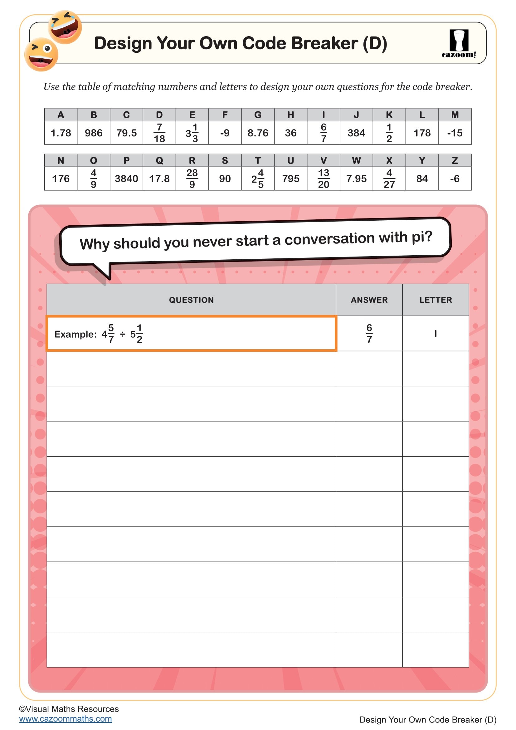 Preview of Design Your Own Code Breaker (D)