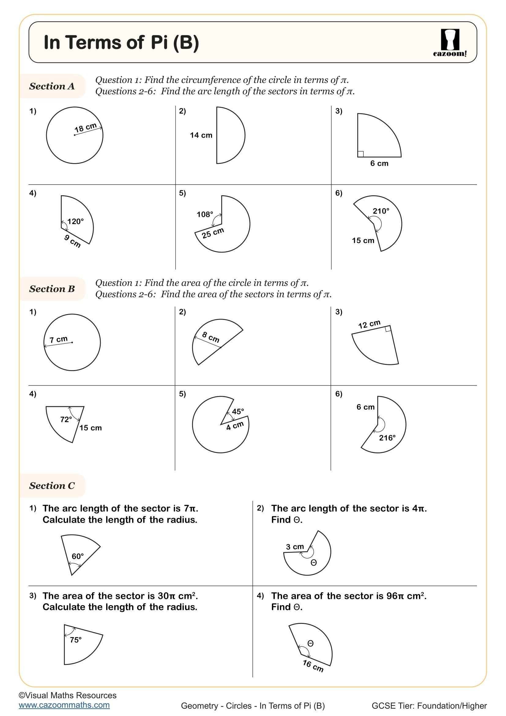 Preview of In Terms of Pi (B)